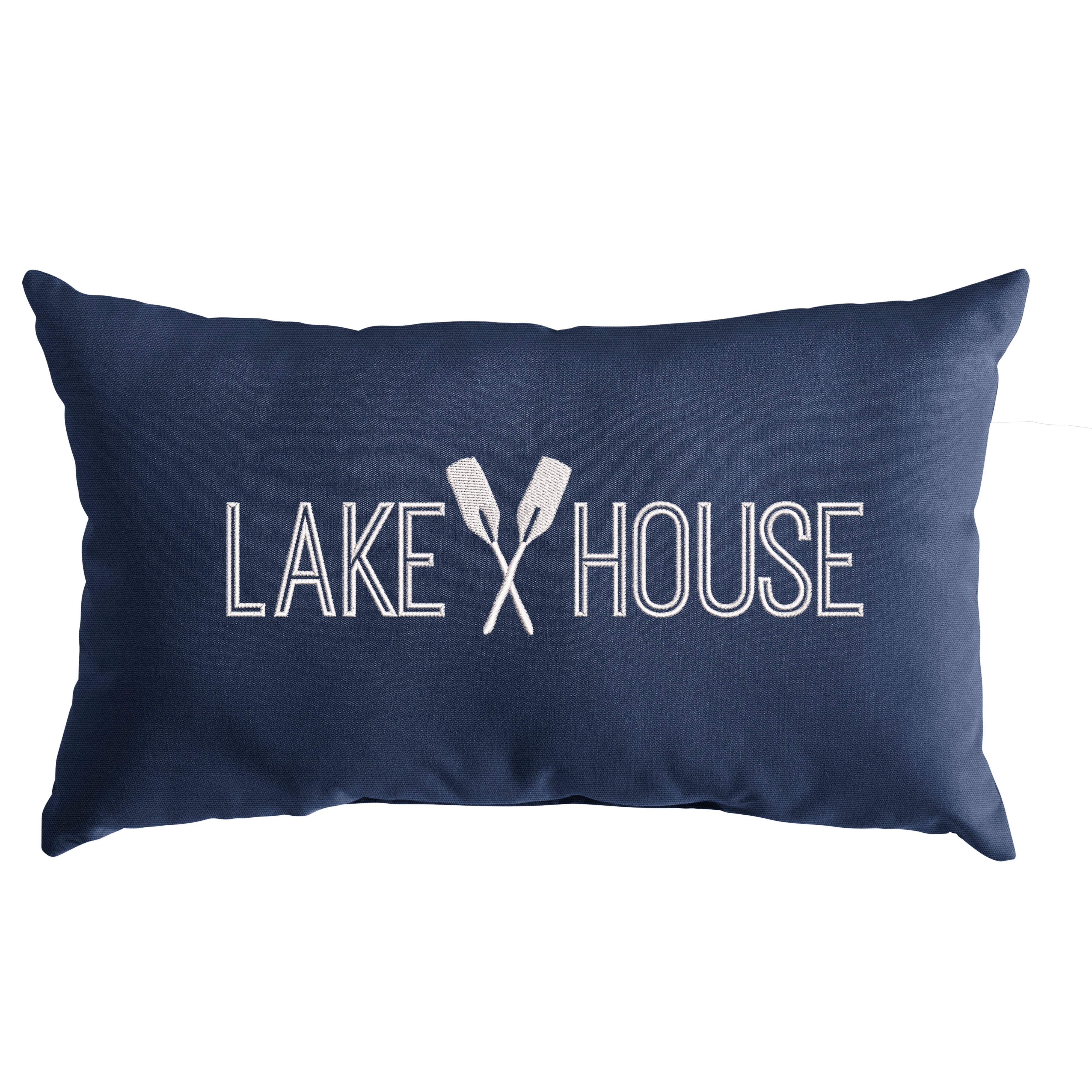 Sunbrella Rectangle Embroidered Outdoor Pillow
