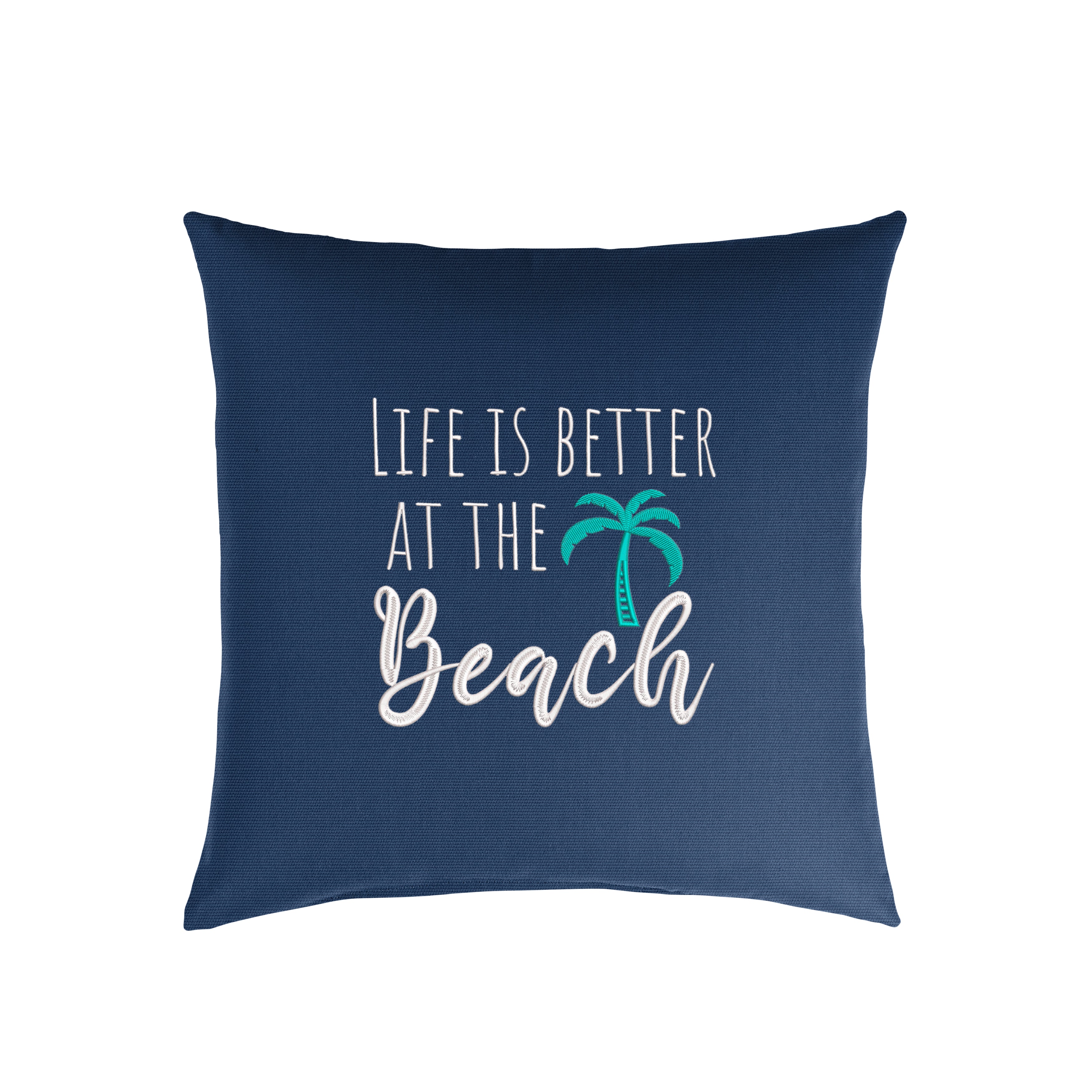 Sunbrella Square Embroidered Outdoor Pillow