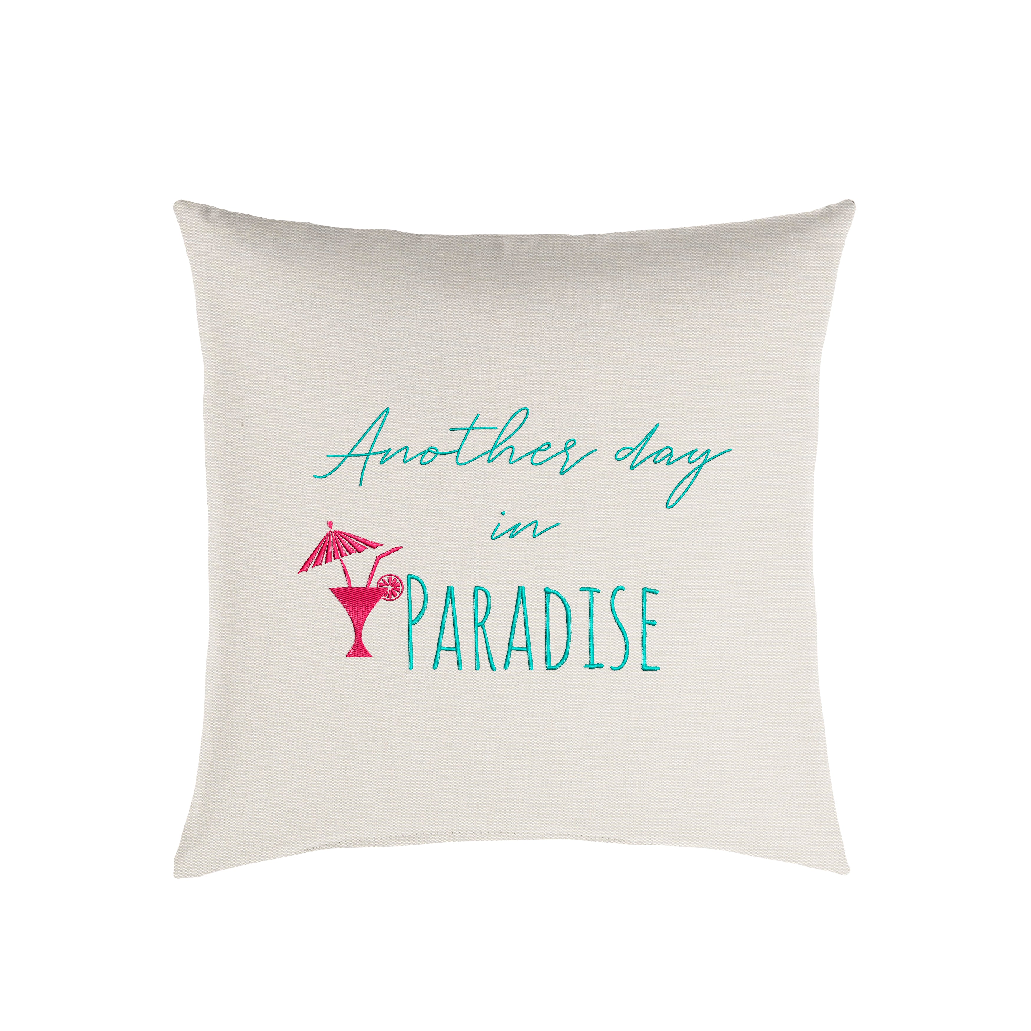 Sunbrella Square Embroidered Outdoor Pillow