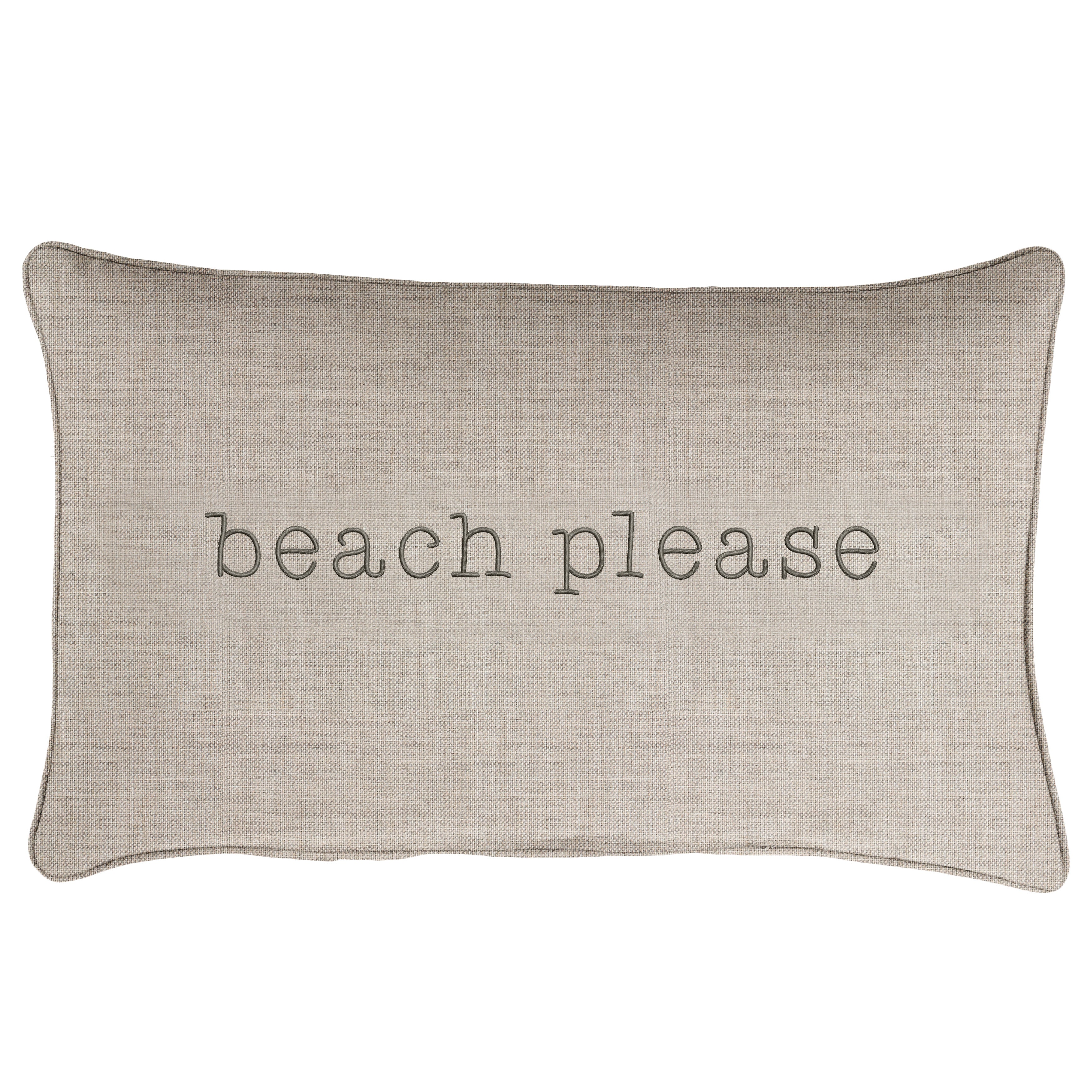 Sunbrella Rectangle Embroidered Outdoor Pillow