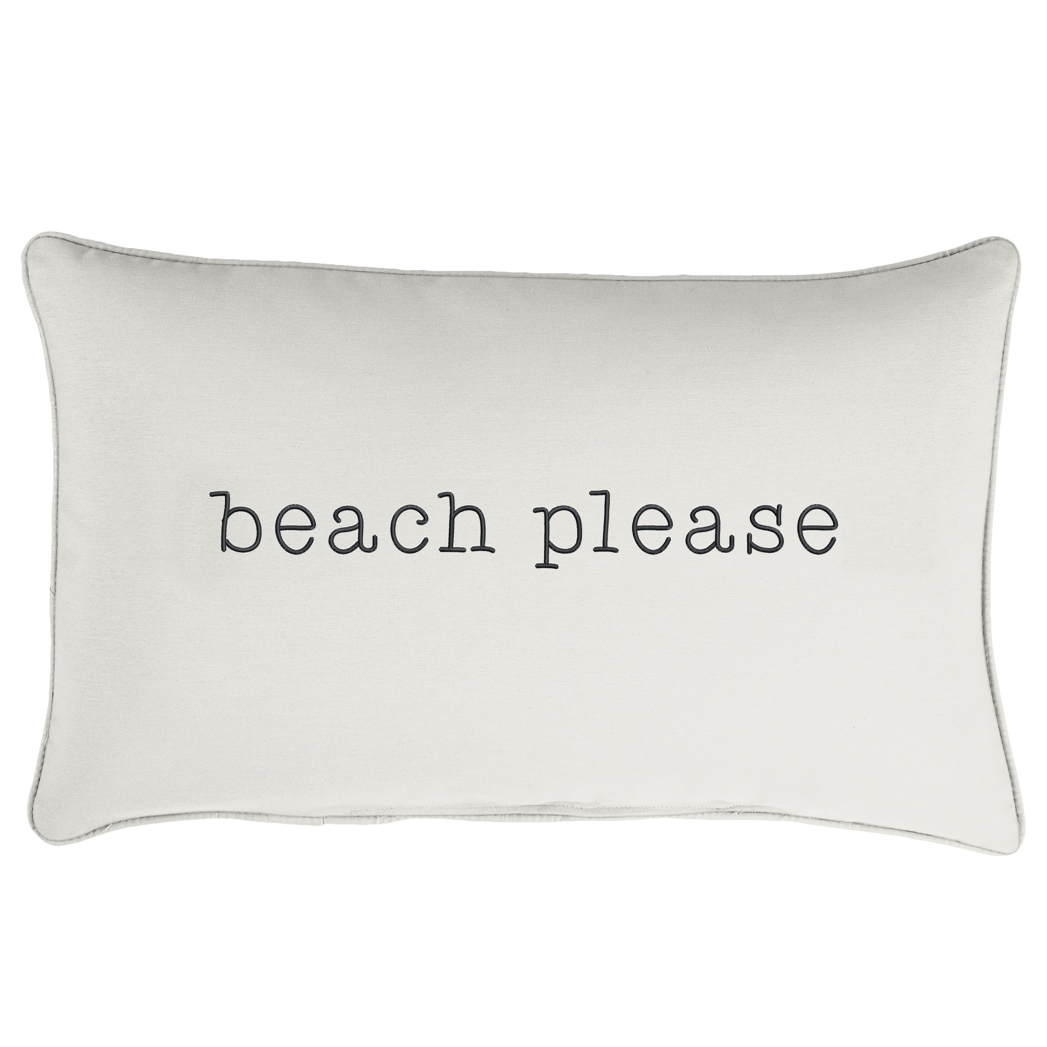 Sunbrella Rectangle Embroidered Outdoor Pillow