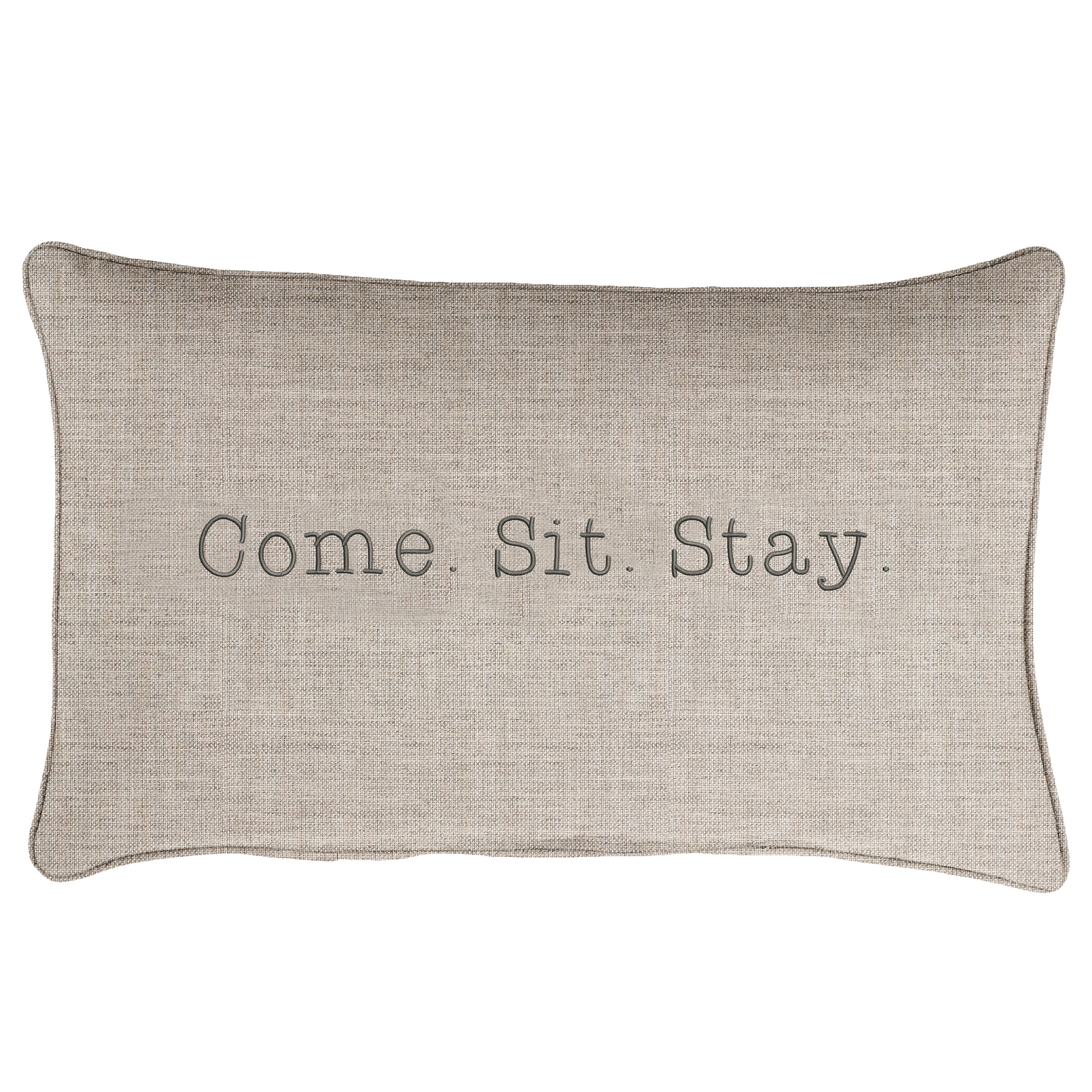 Sunbrella Rectangle Embroidered Outdoor Pillow