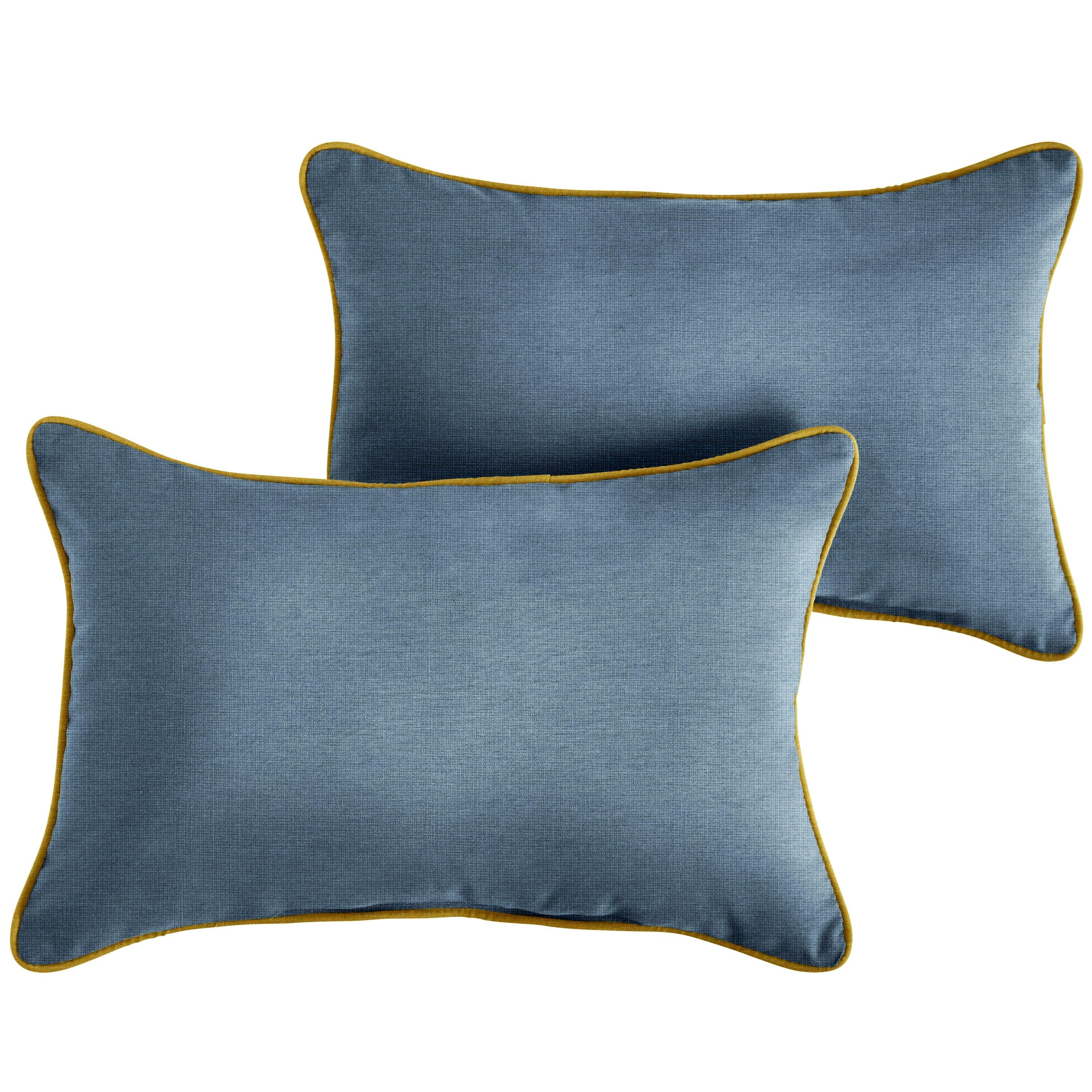 Sunbrella Lumbar Corded Pillow (Set of 2) - Sorra Home