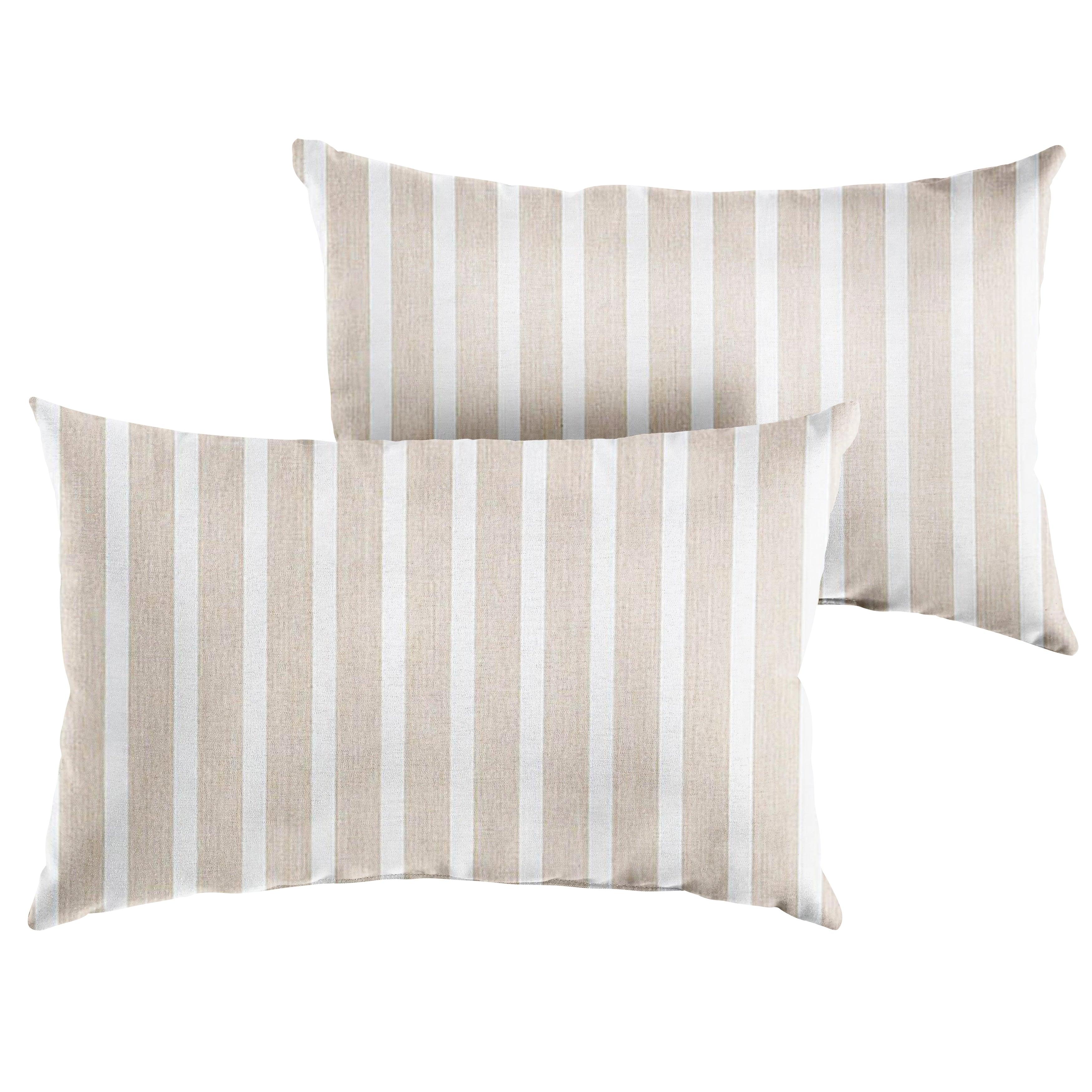 Sunbrella Shore Lumbar Pillow (SET OF 2) - Sorra Home