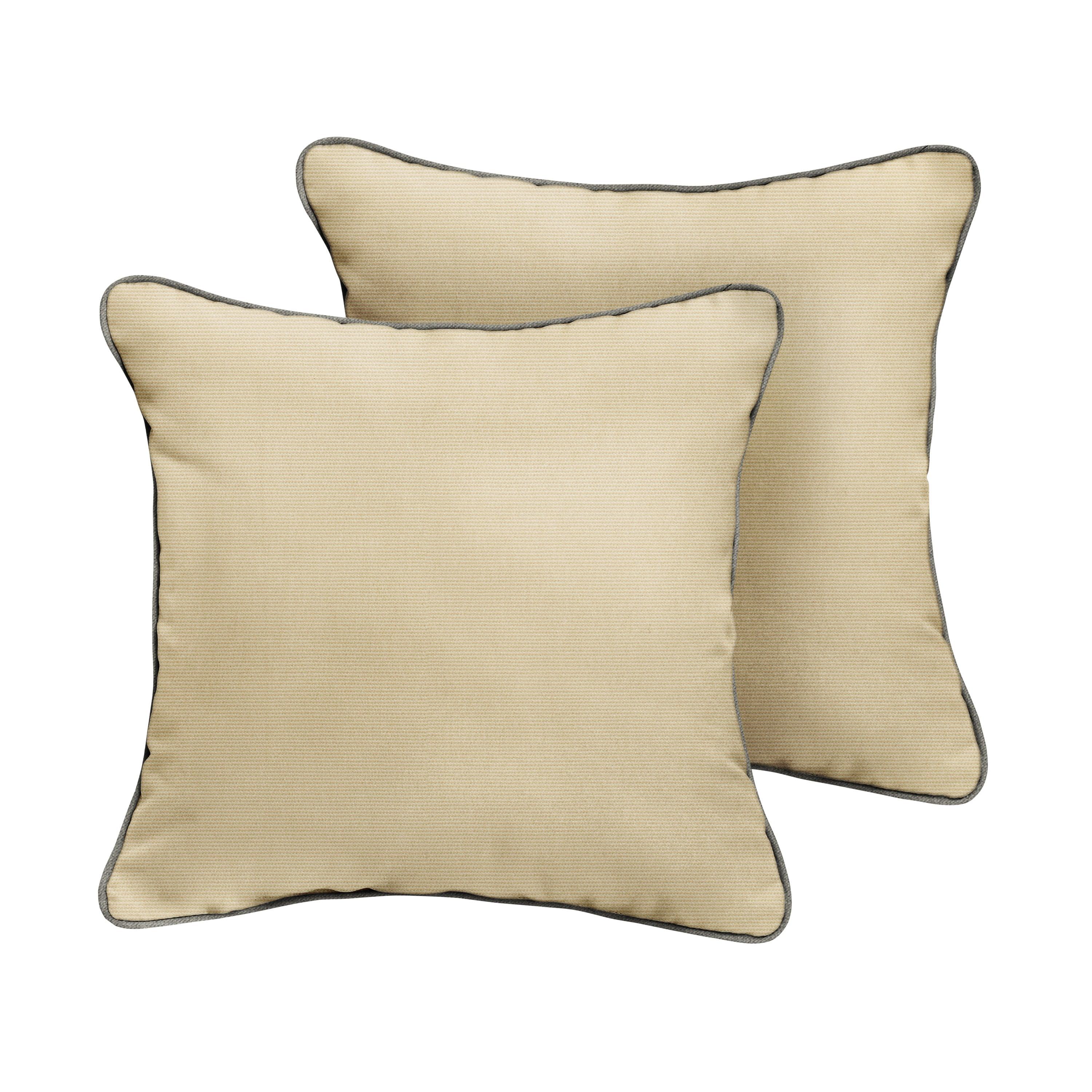 Sunbrella Square Corded Pillow (Set of 2) - Sorra Home