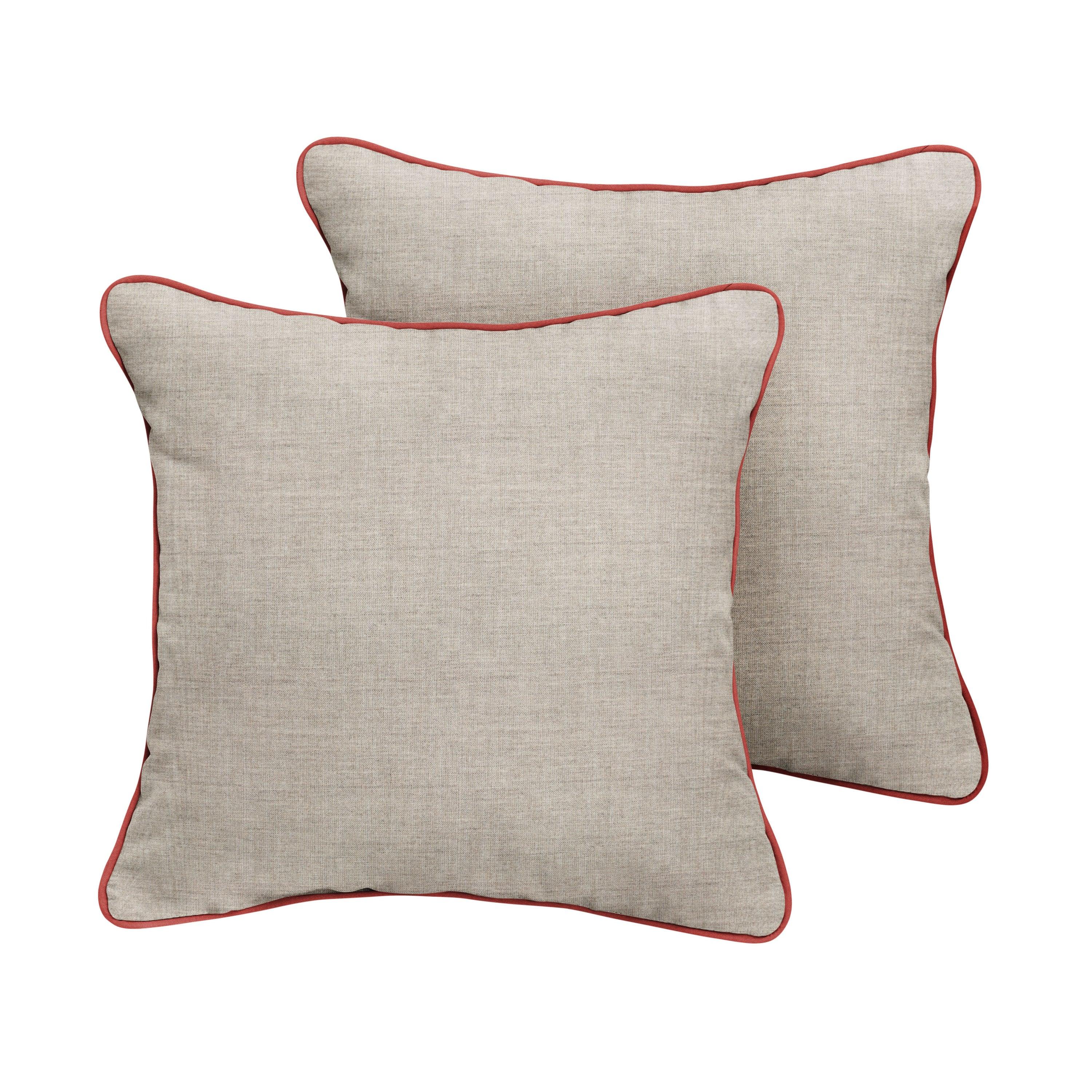Sunbrella Square Corded Pillow (Set of 2) - Sorra Home