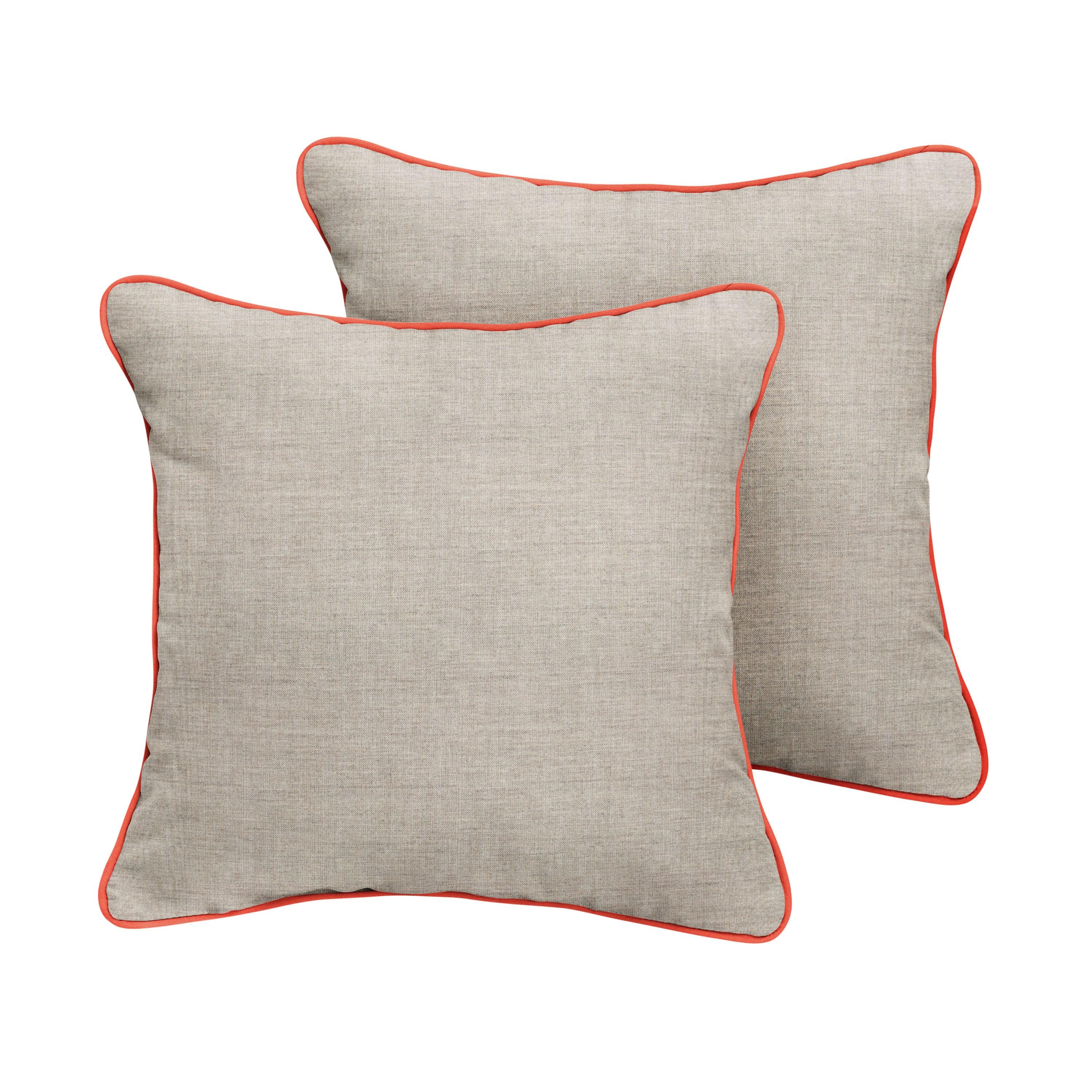 Sunbrella Square Corded Pillow (Set of 2) - Sorra Home