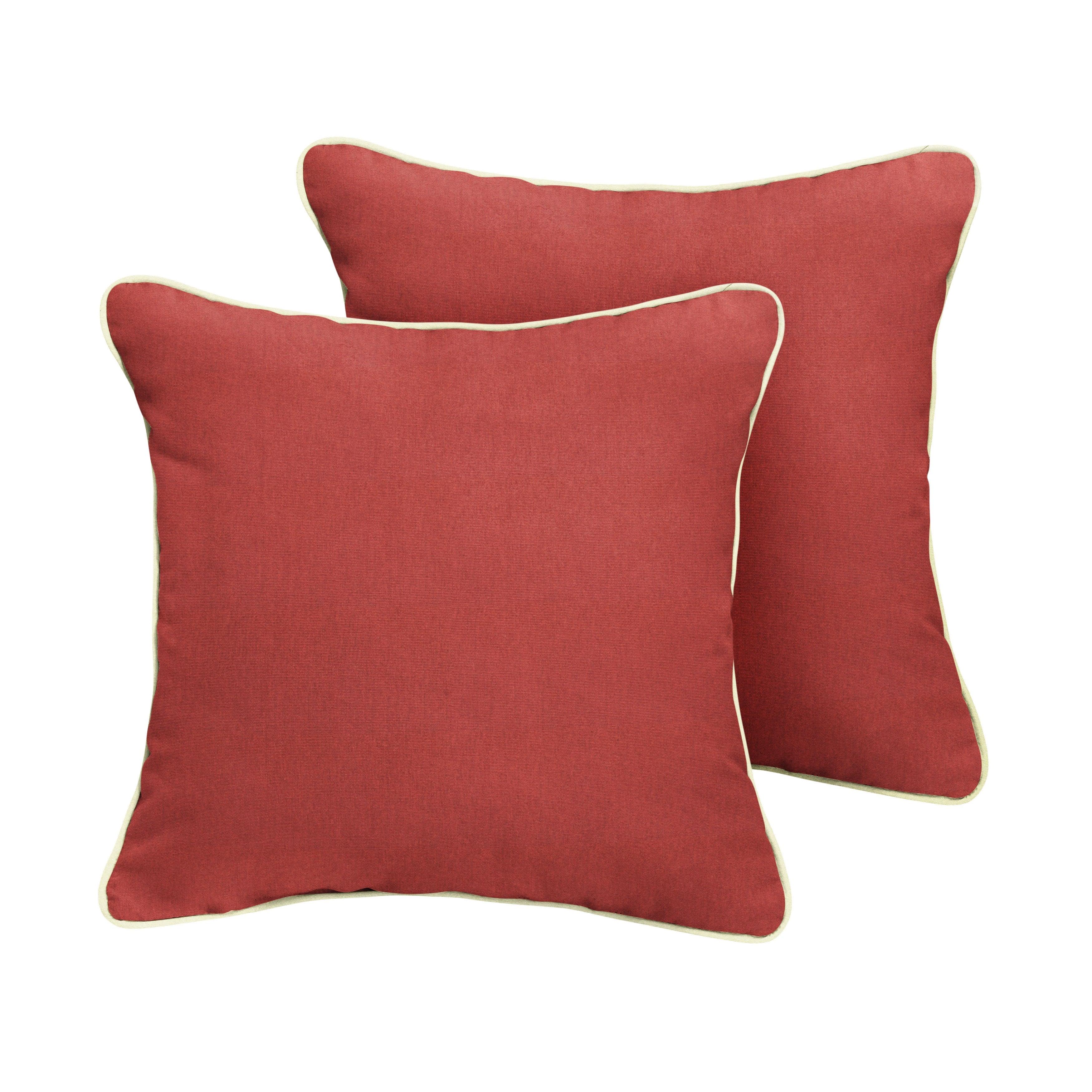 Sunbrella Square Corded Pillow (Set of 2) - Sorra Home