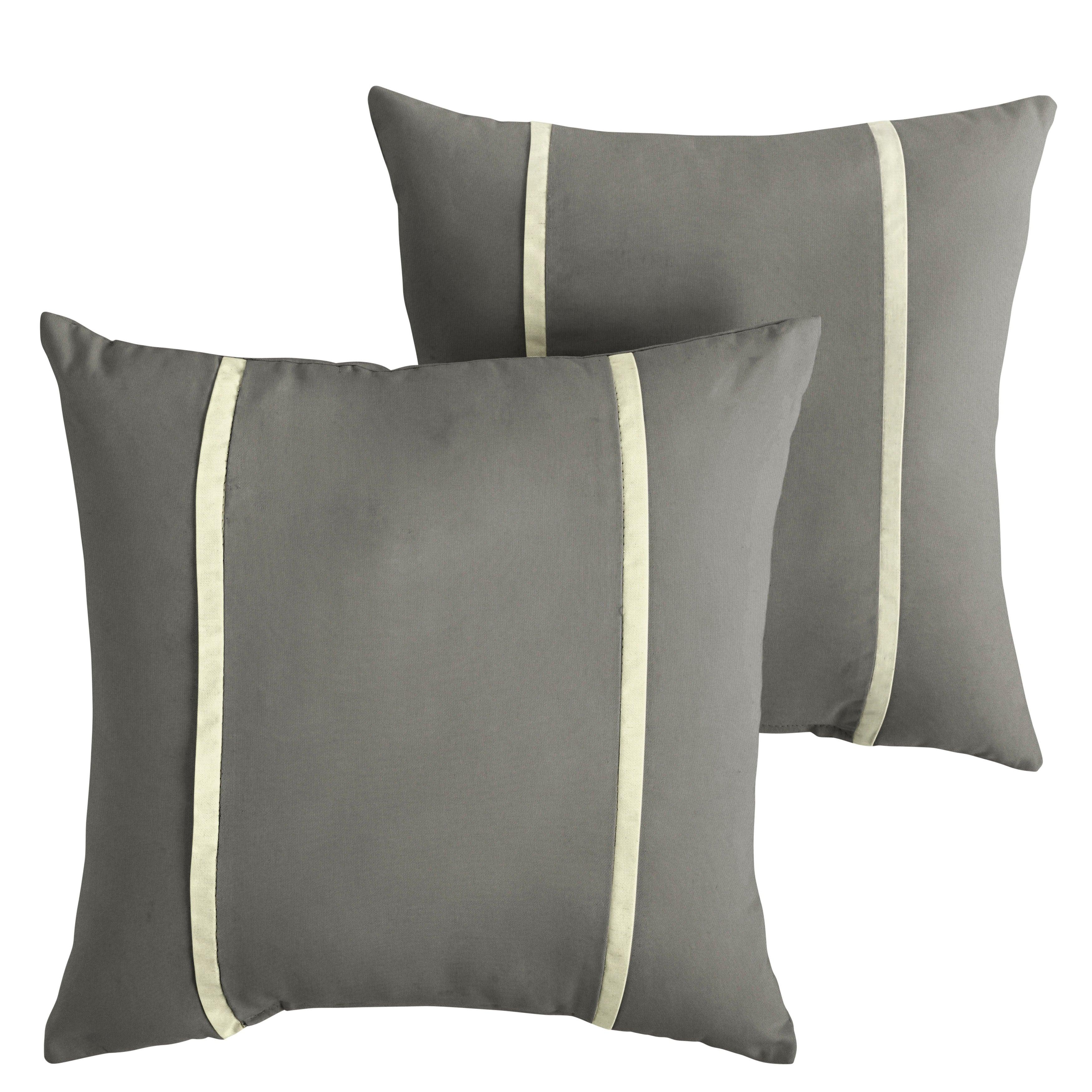 Sunbrella Pillow with Double Petite Flange (Set of 2) - Sorra Home