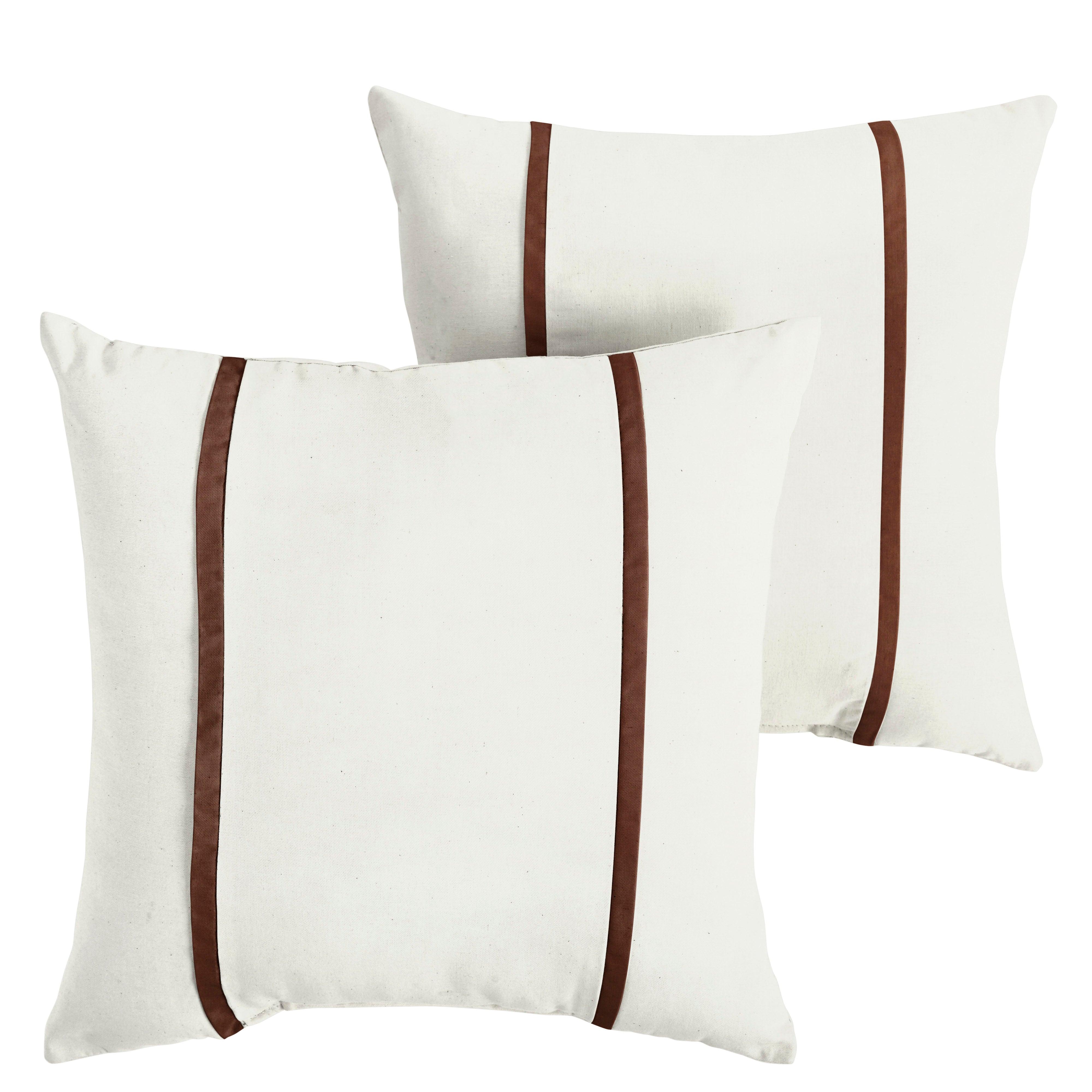 Sunbrella Pillow with Double Petite Flange (Set of 2) - Sorra Home