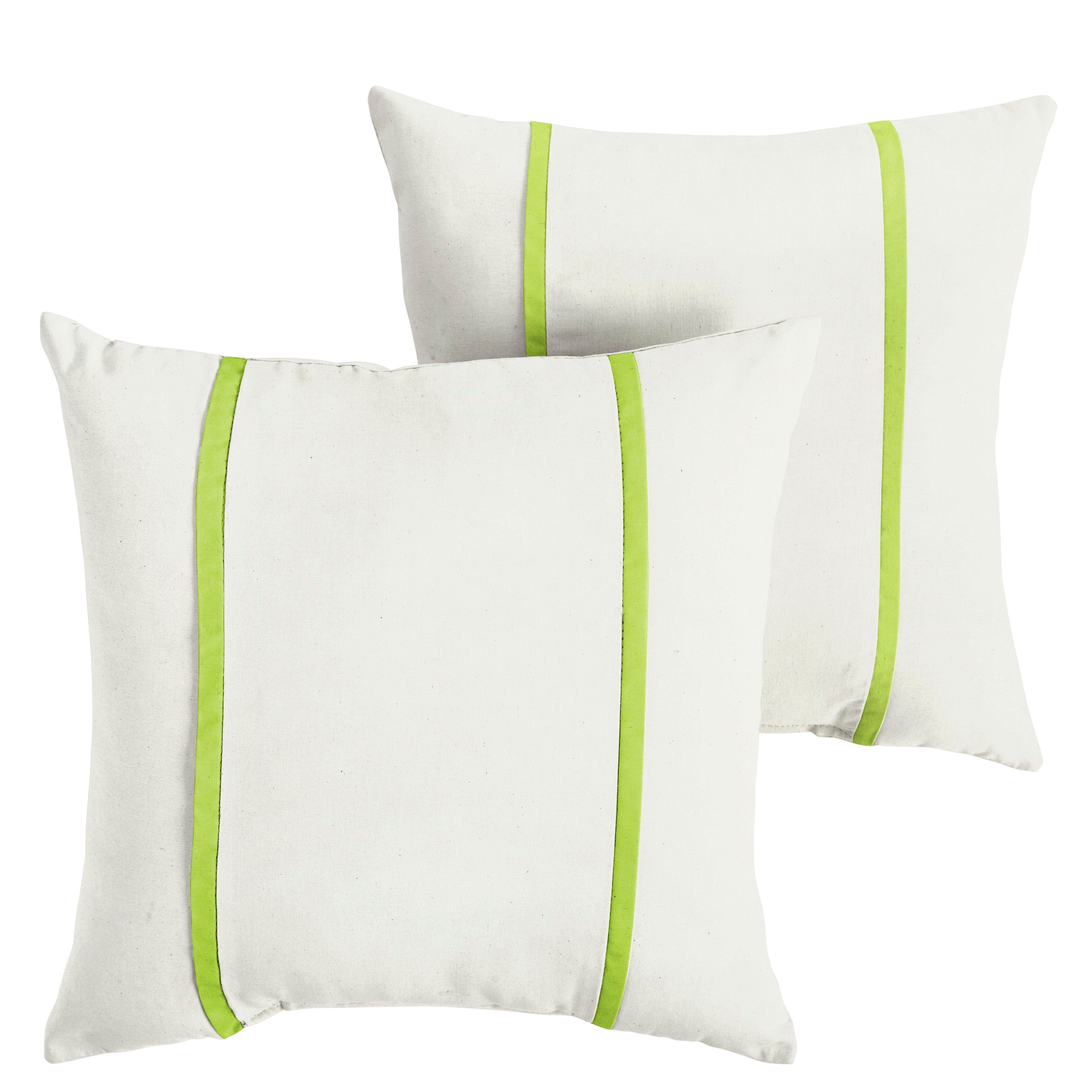 Sunbrella Pillow with Double Petite Flange (Set of 2) - Sorra Home