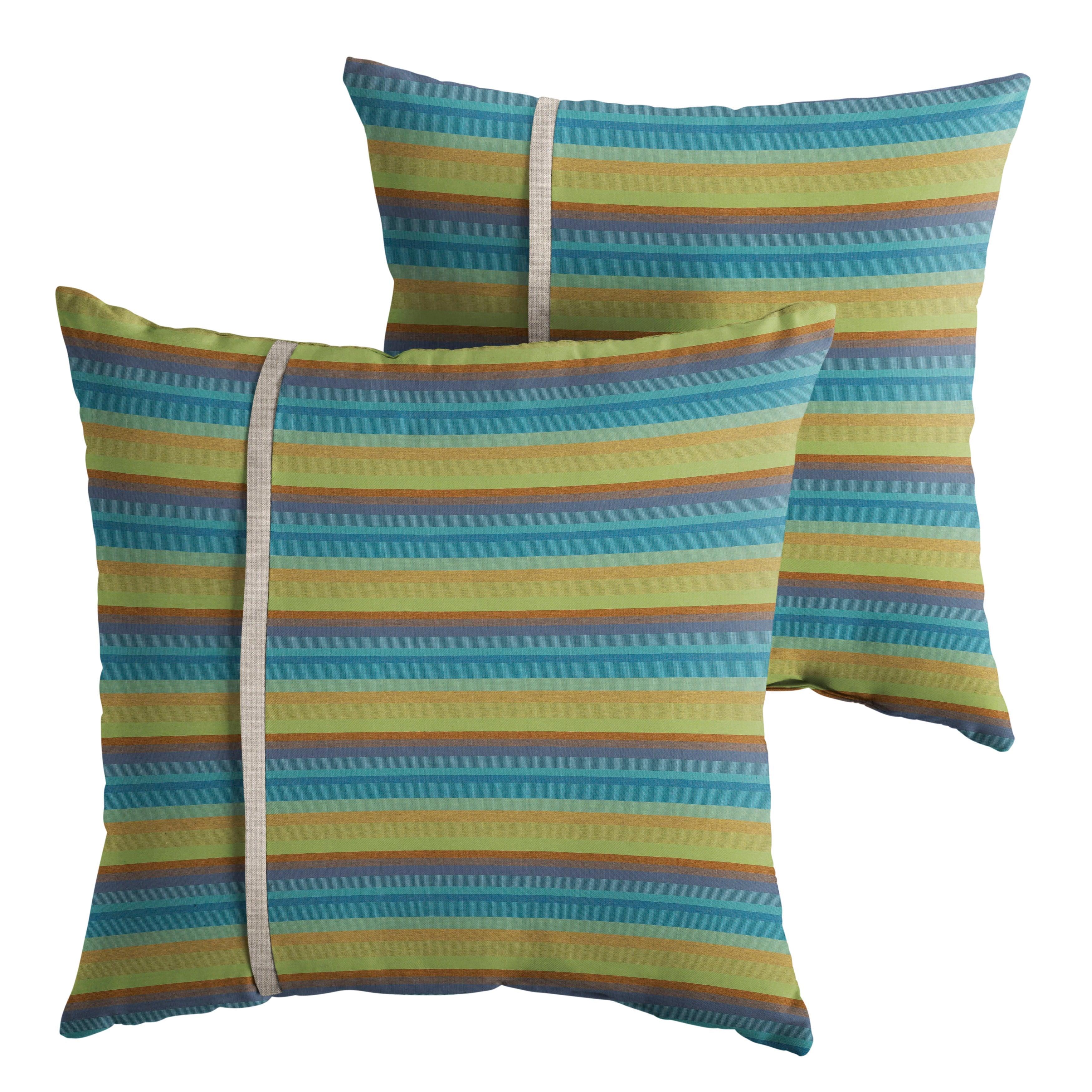Sunbrella Pillow with Petite Flange (Set of 2) - Sorra Home