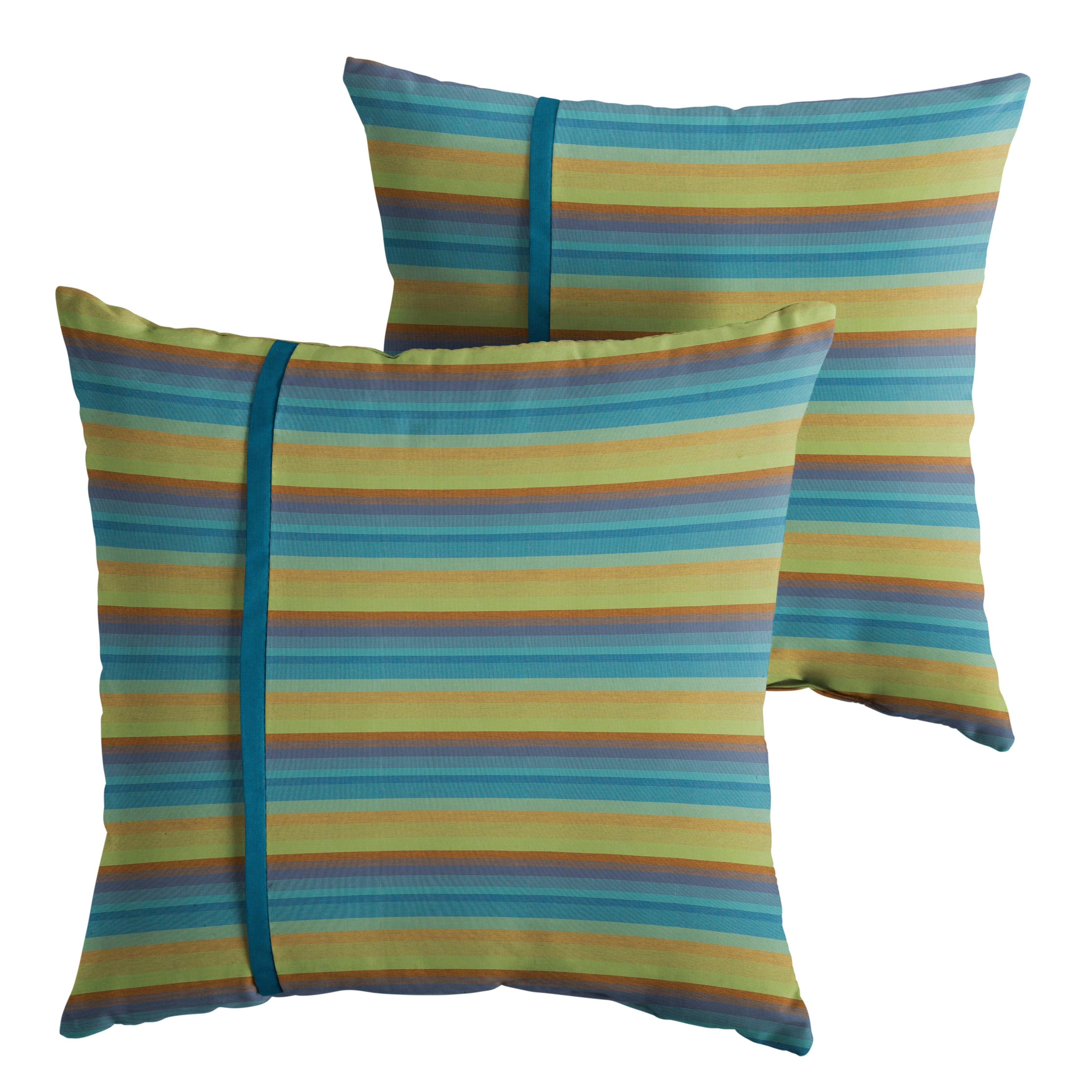 Sunbrella Pillow with Petite Flange (Set of 2) - Sorra Home