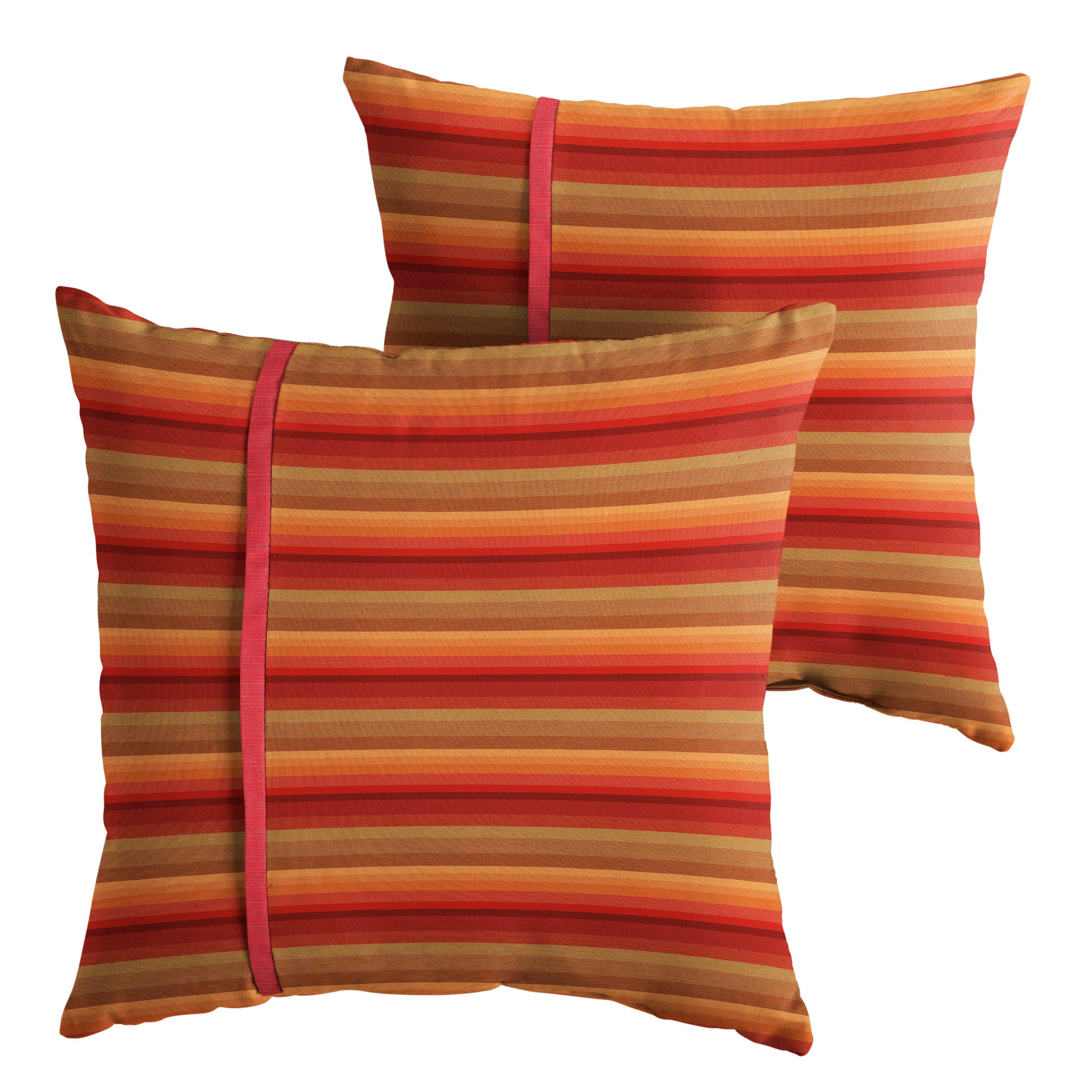 Sunbrella Pillow with Petite Flange (Set of 2) - Sorra Home