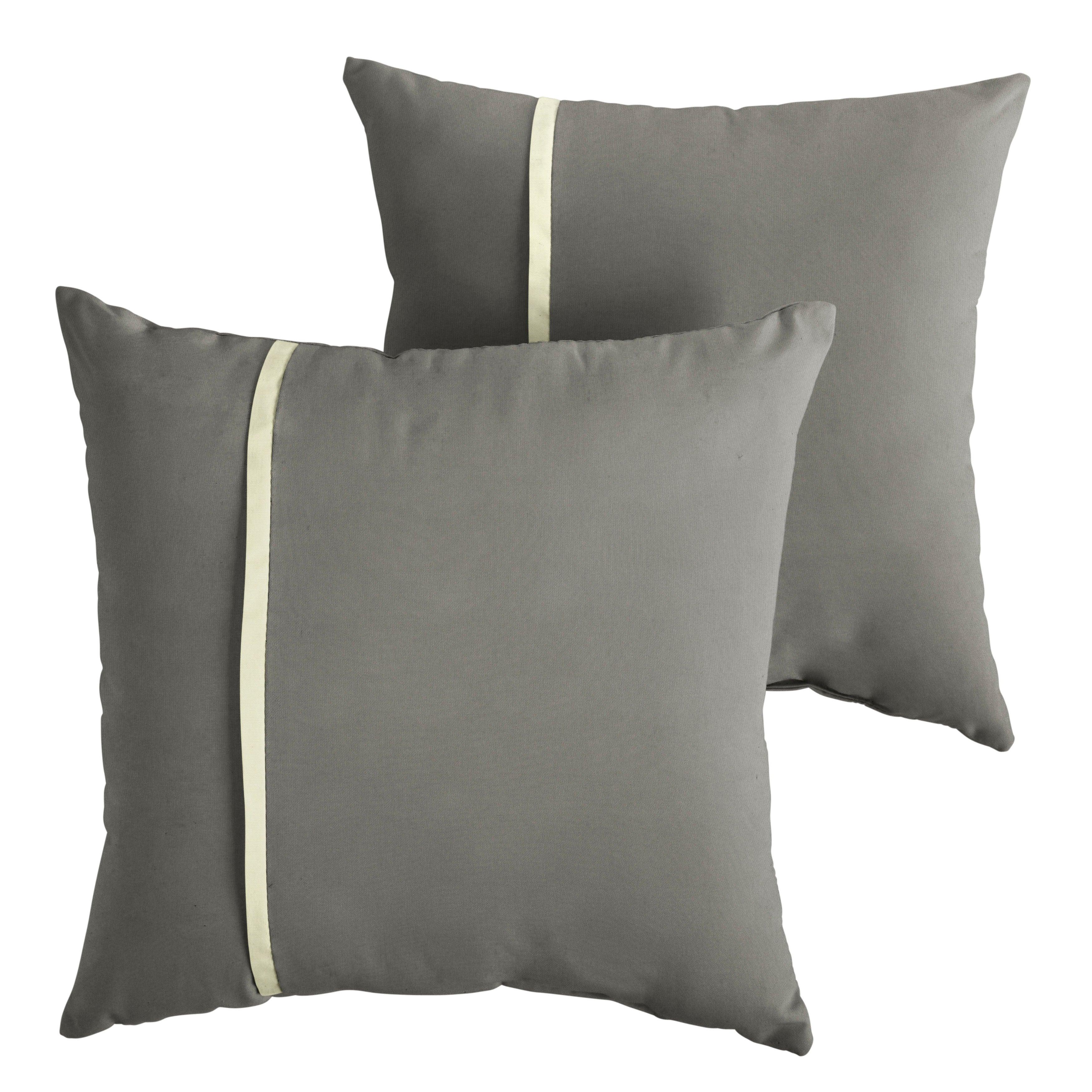 Sunbrella Pillow with Petite Flange (Set of 2) - Sorra Home