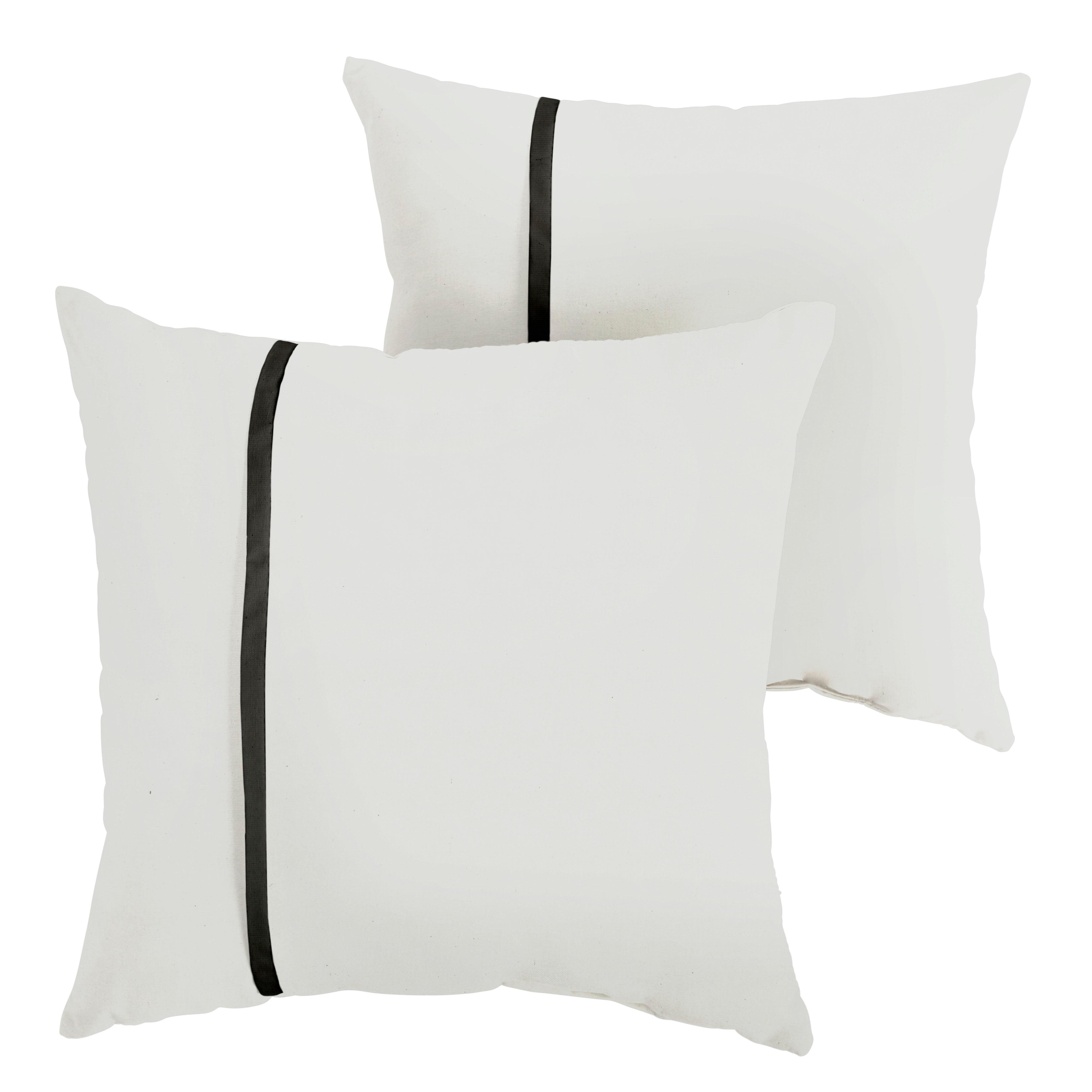Sunbrella Pillow with Petite Flange (Set of 2) - Sorra Home