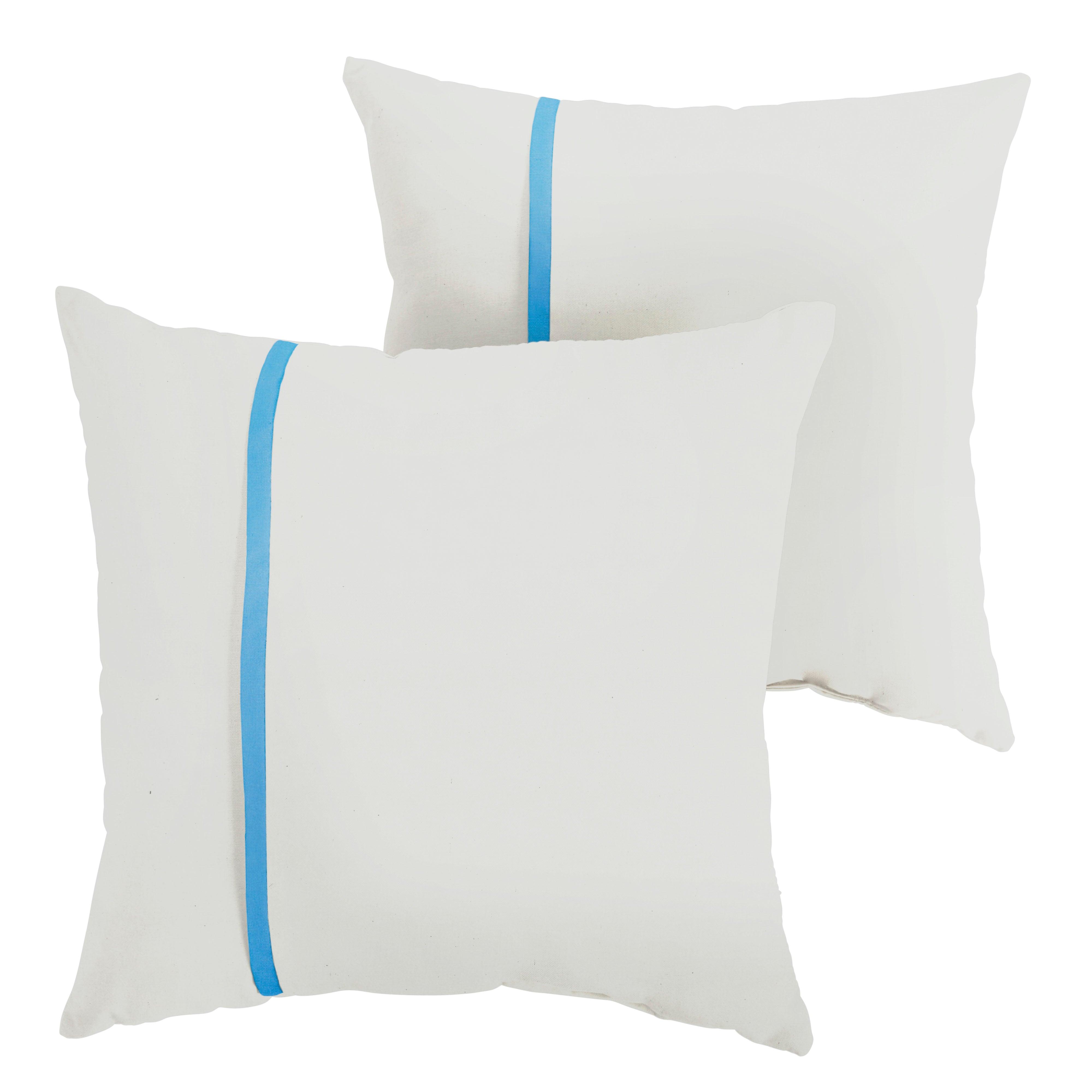 Sunbrella Pillow with Petite Flange (Set of 2) - Sorra Home
