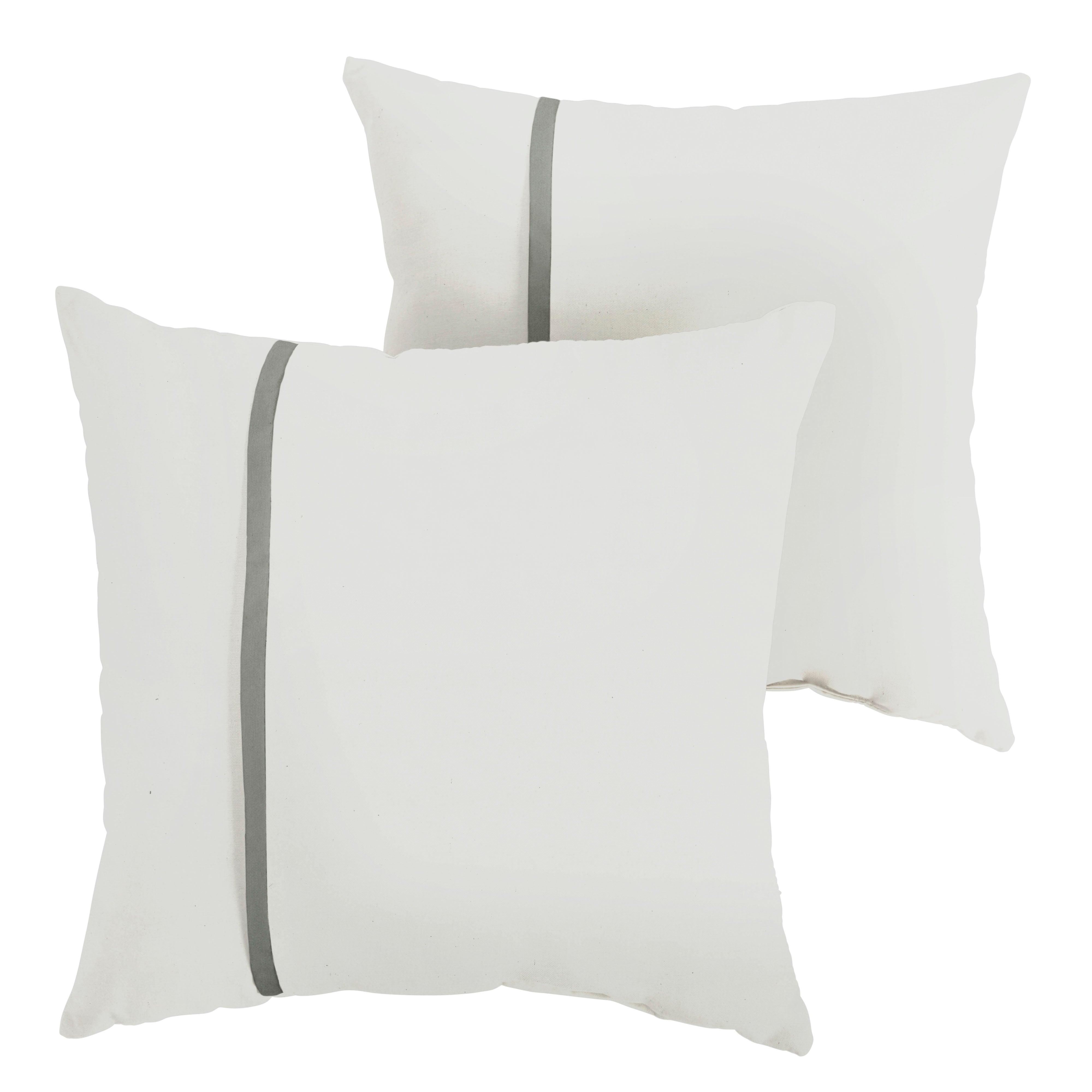 Sunbrella Pillow with Petite Flange (Set of 2) - Sorra Home