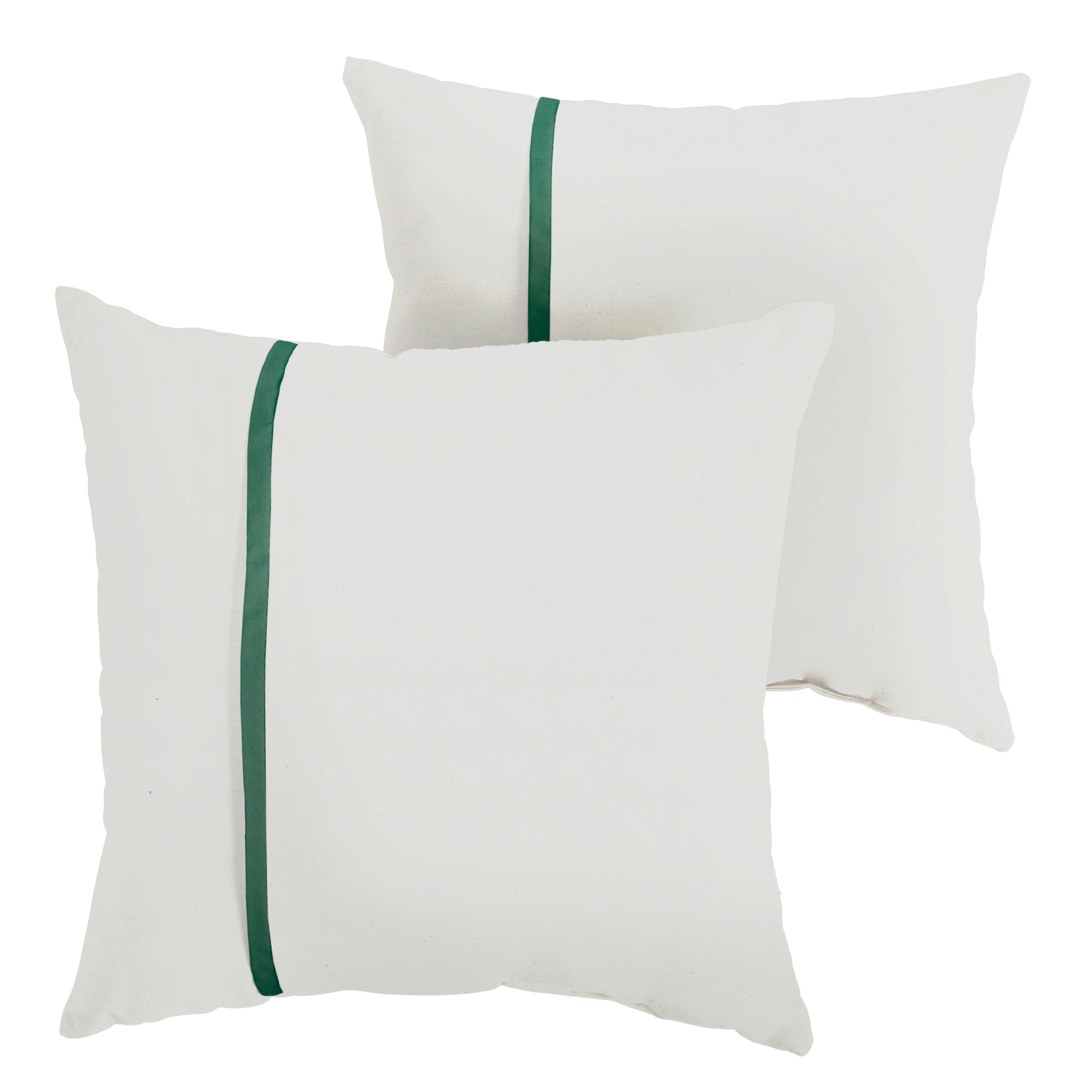 Sunbrella Pillow with Petite Flange (Set of 2) - Sorra Home