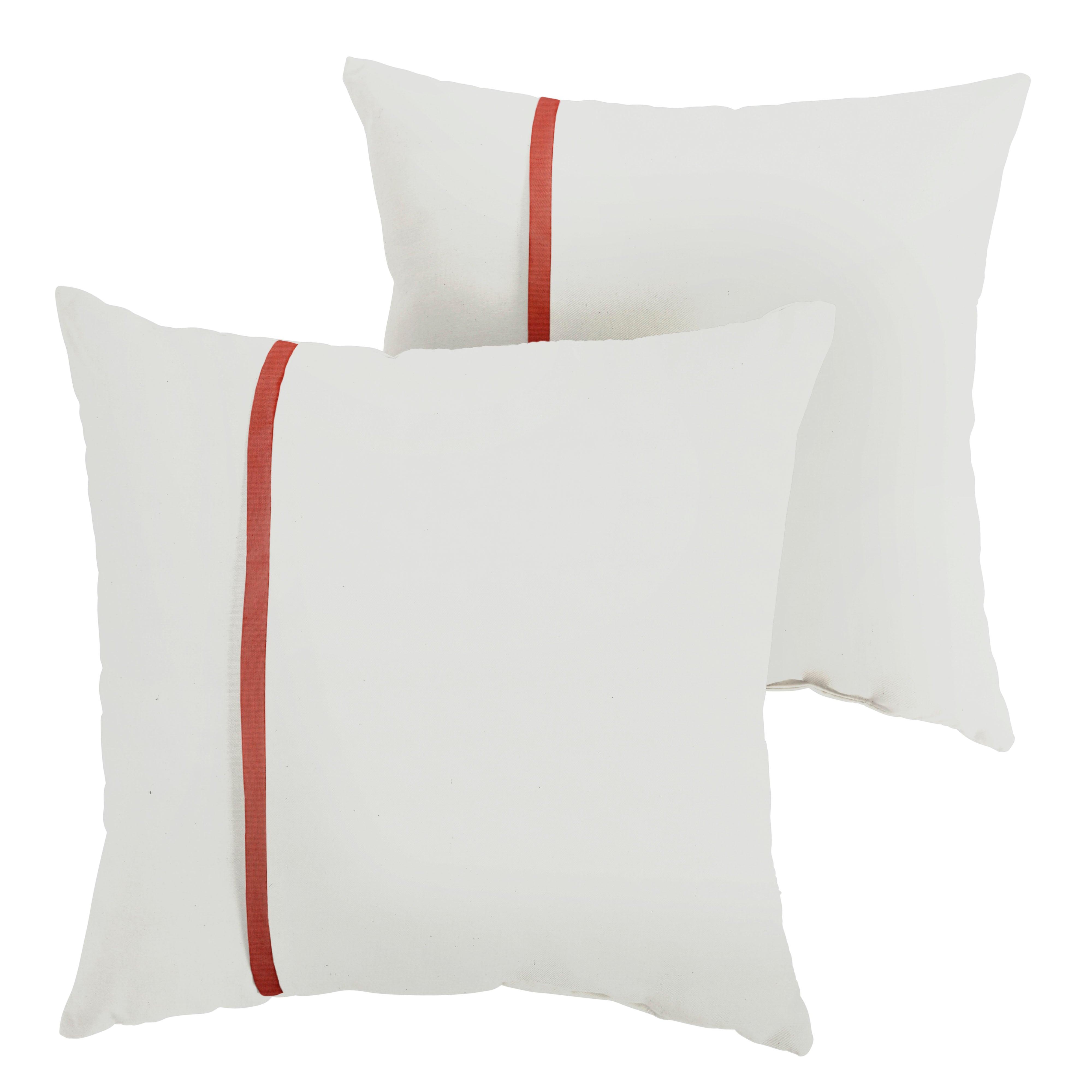 Sunbrella Pillow with Petite Flange (Set of 2) - Sorra Home