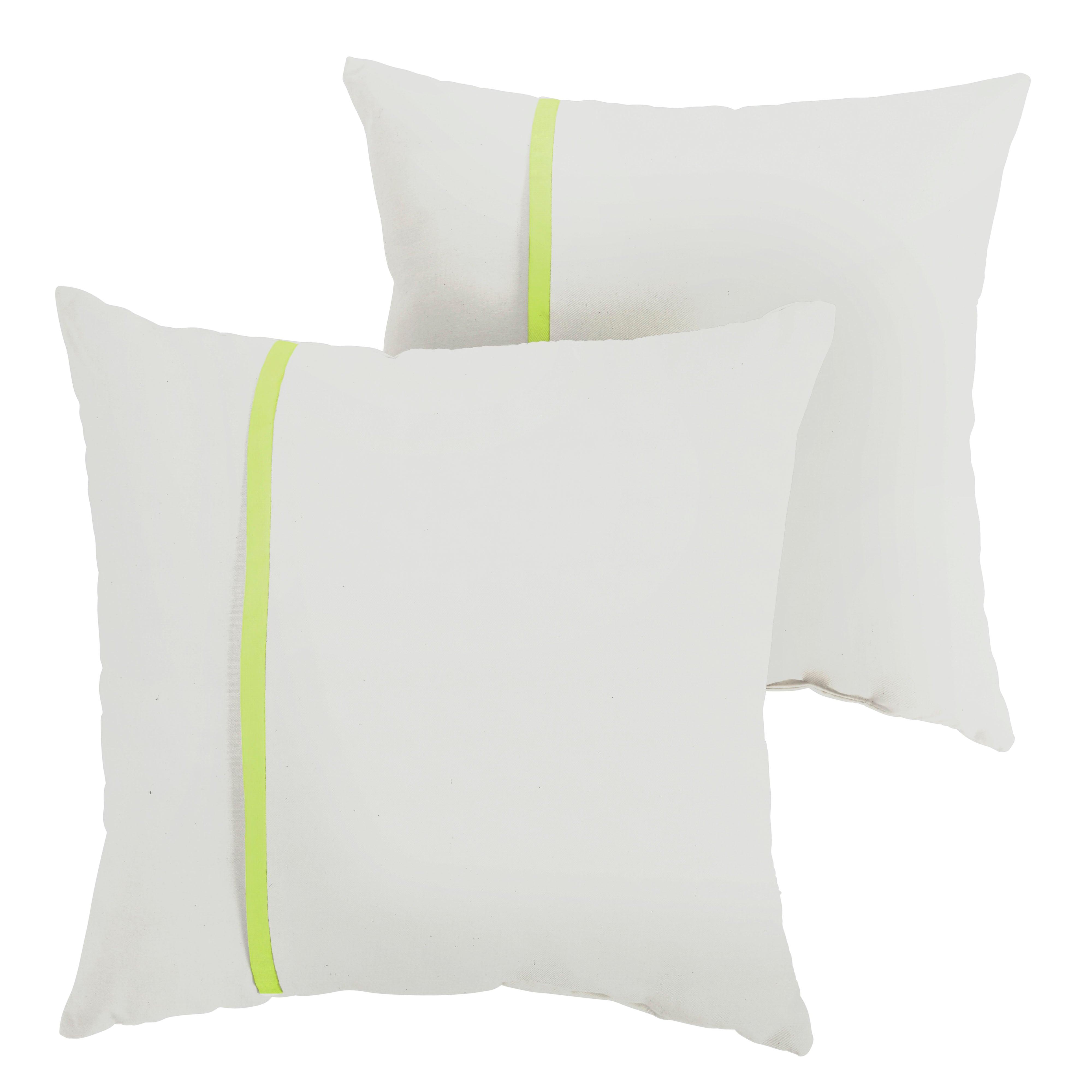 Sunbrella Pillow with Petite Flange (Set of 2) - Sorra Home