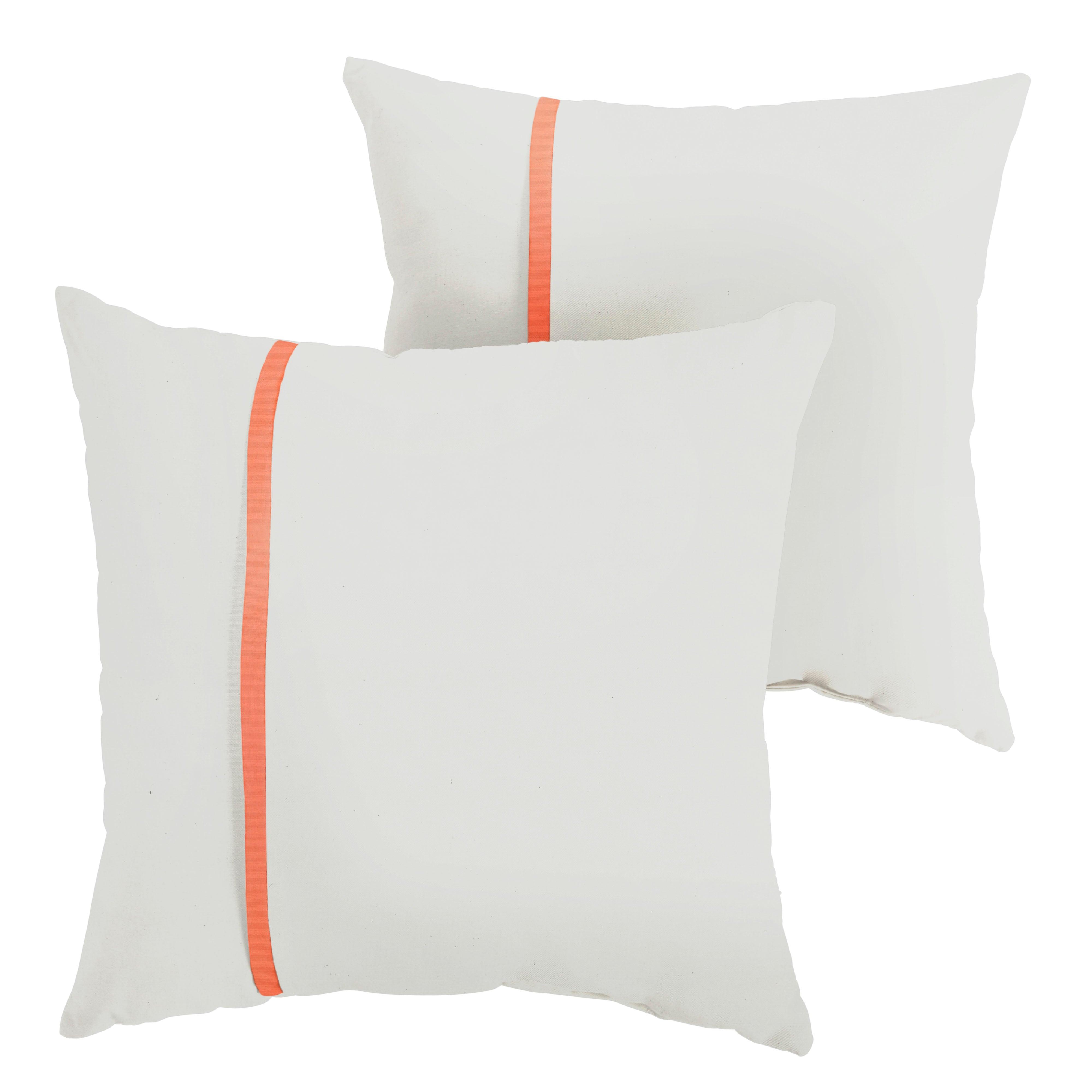 Sunbrella Pillow with Petite Flange (Set of 2) - Sorra Home
