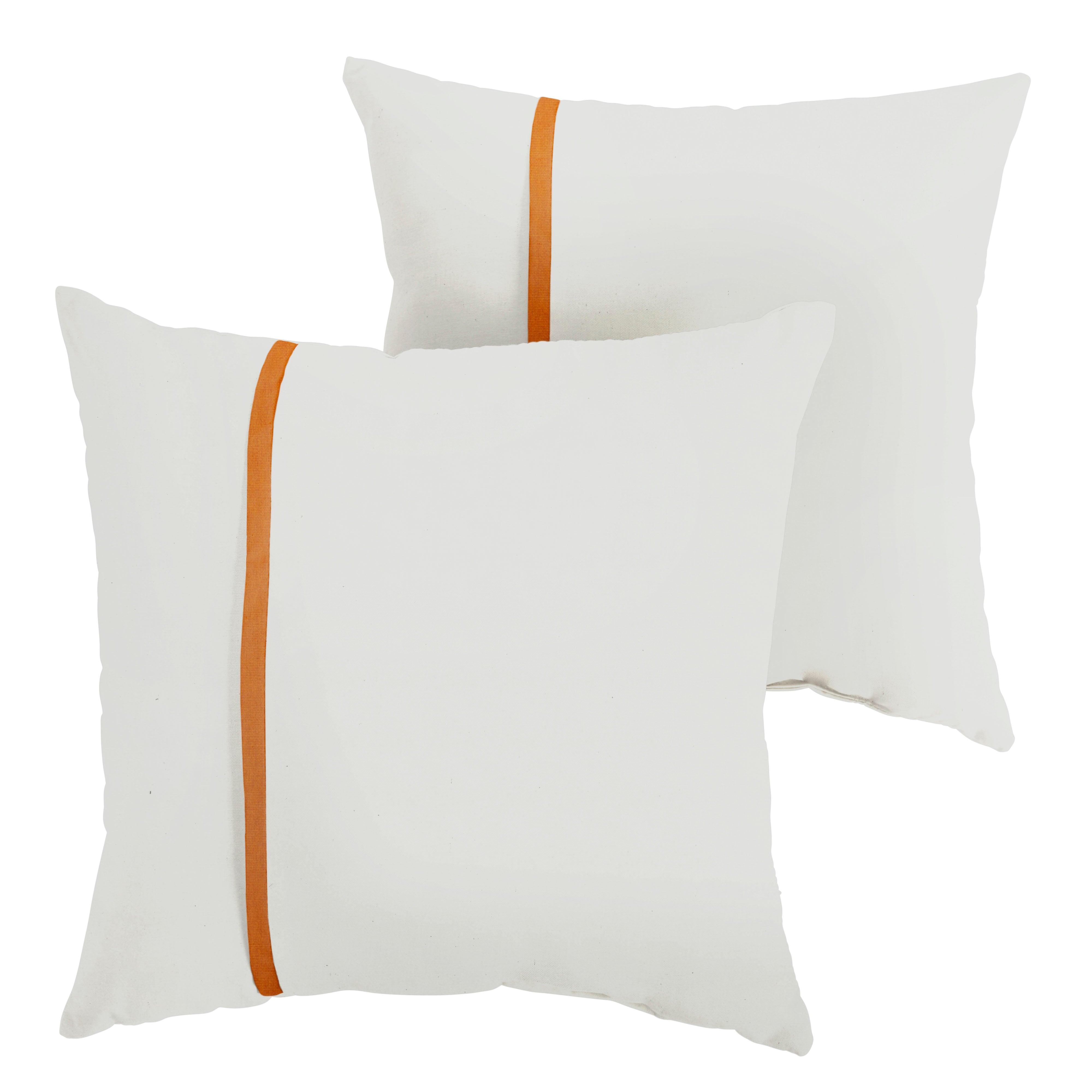 Sunbrella Pillow with Petite Flange (Set of 2) - Sorra Home