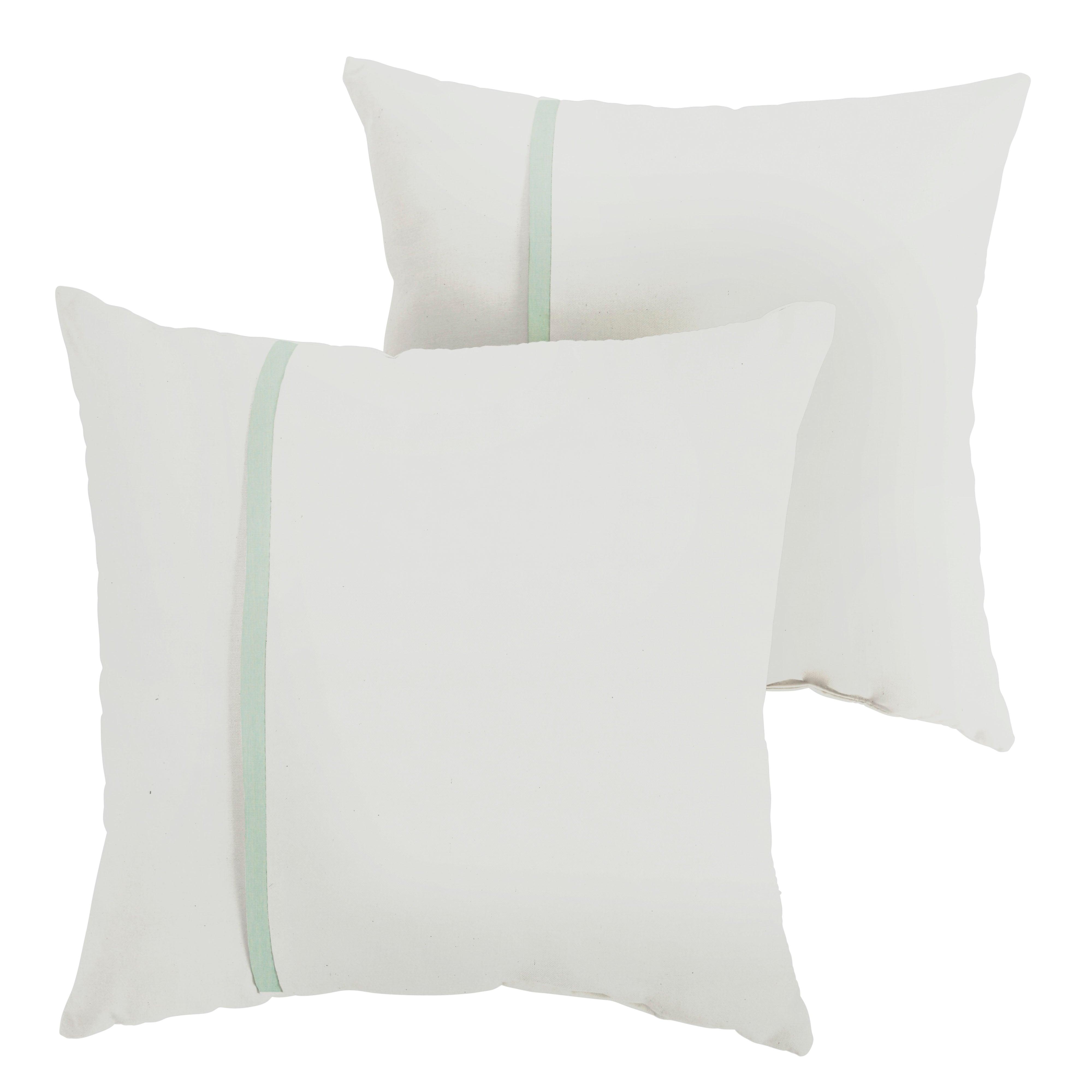Sunbrella Pillow with Petite Flange (Set of 2) - Sorra Home