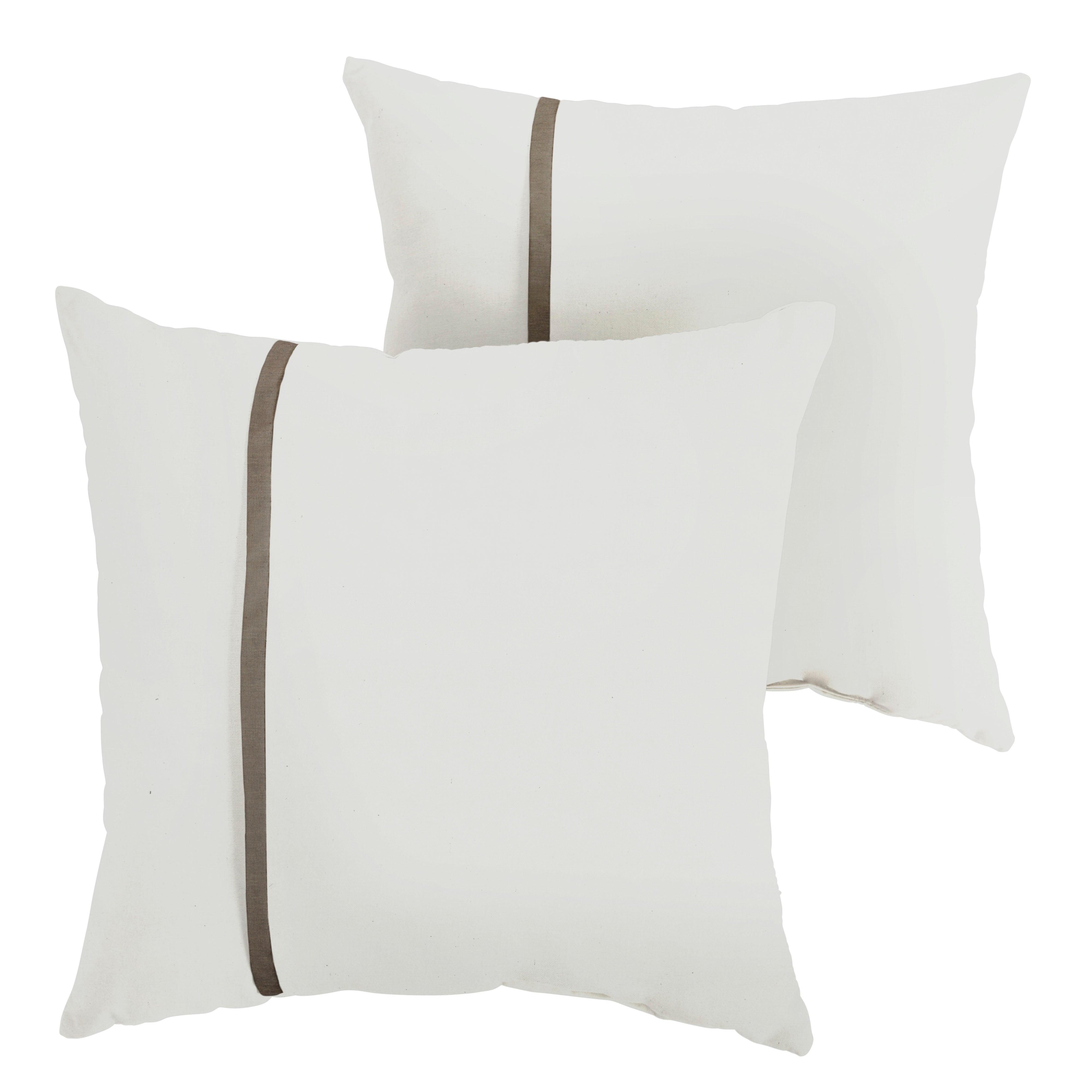 Sunbrella Pillow with Petite Flange (Set of 2) - Sorra Home