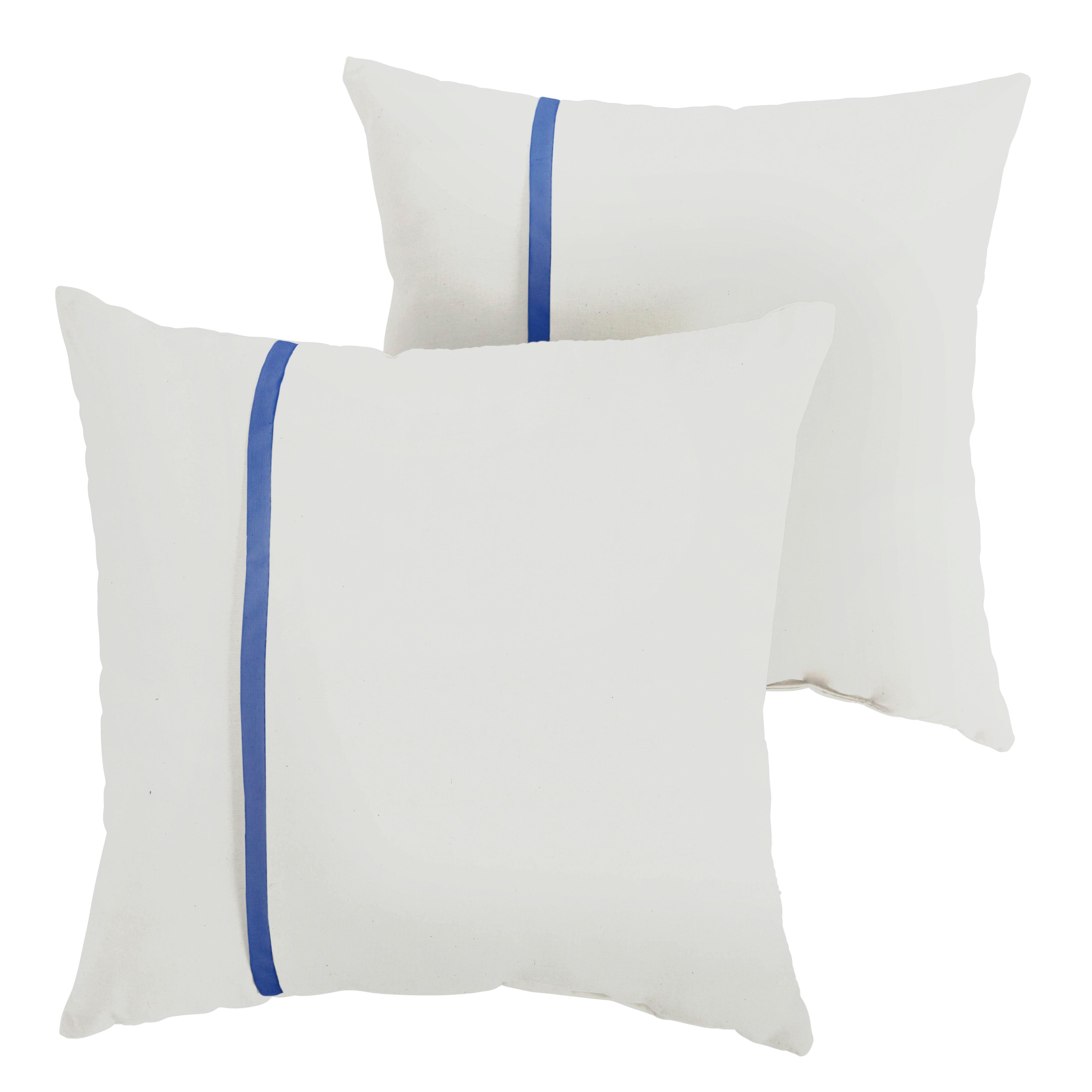 Sunbrella Pillow with Petite Flange (Set of 2) - Sorra Home