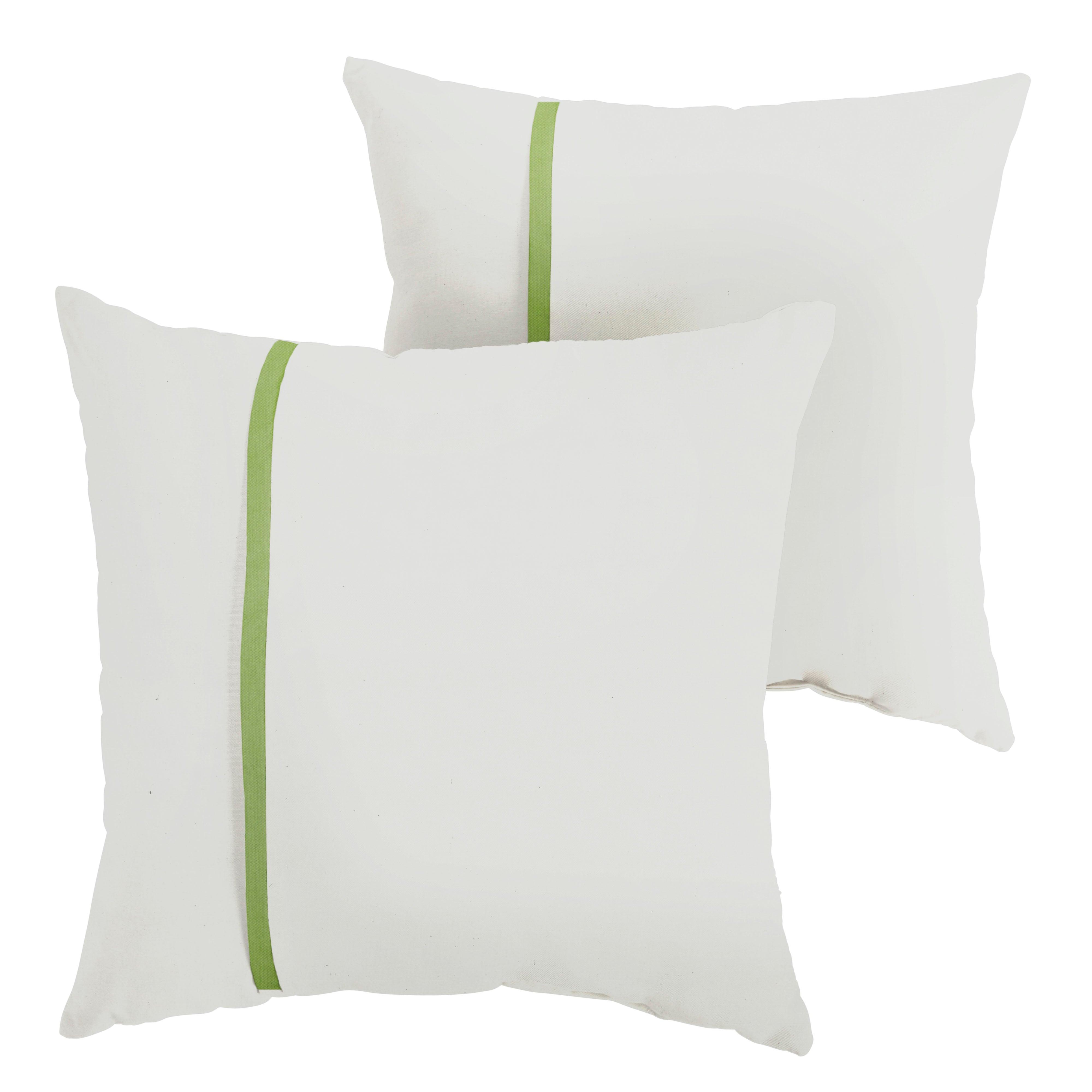 Sunbrella Pillow with Petite Flange (Set of 2) - Sorra Home
