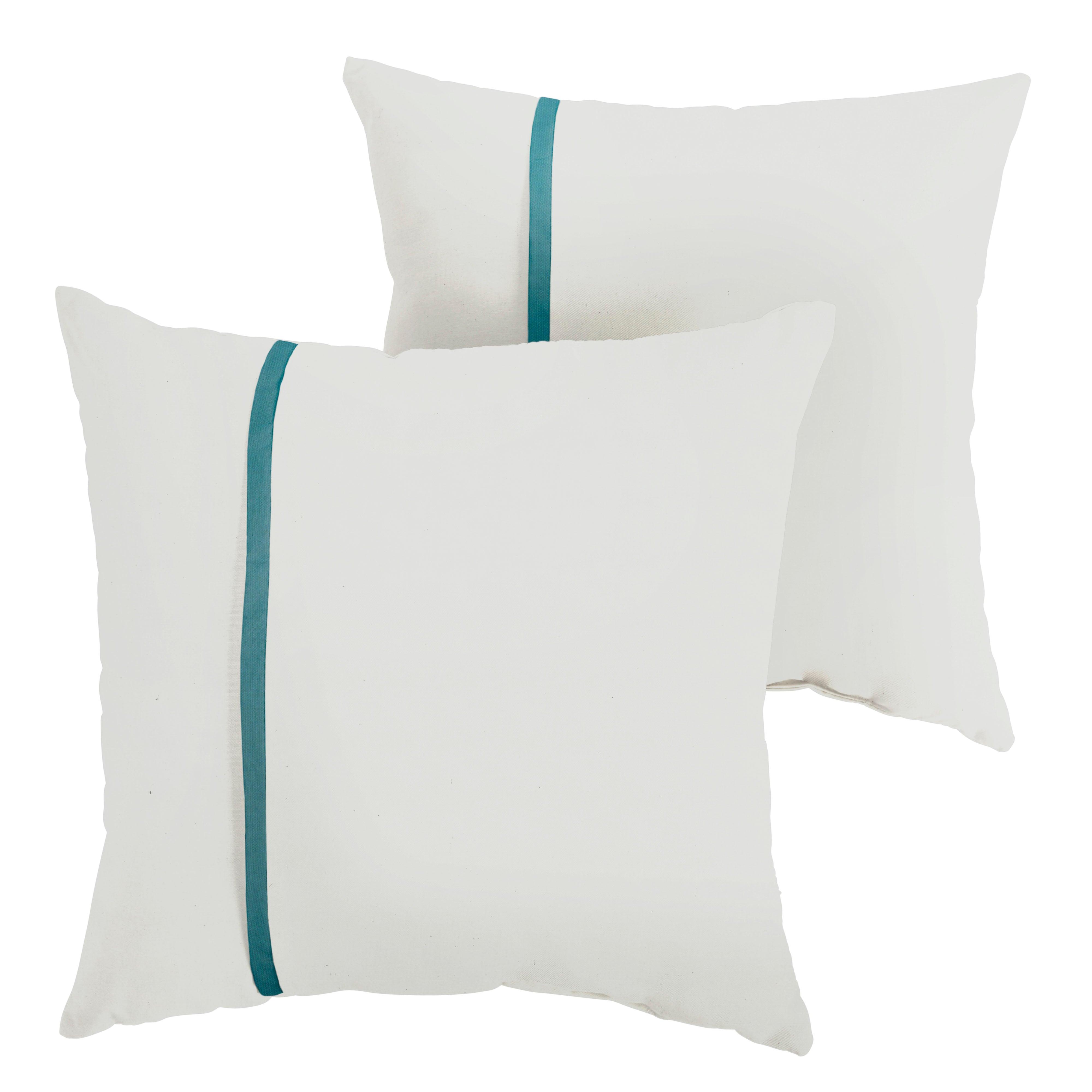 Sunbrella Pillow with Petite Flange (Set of 2) - Sorra Home