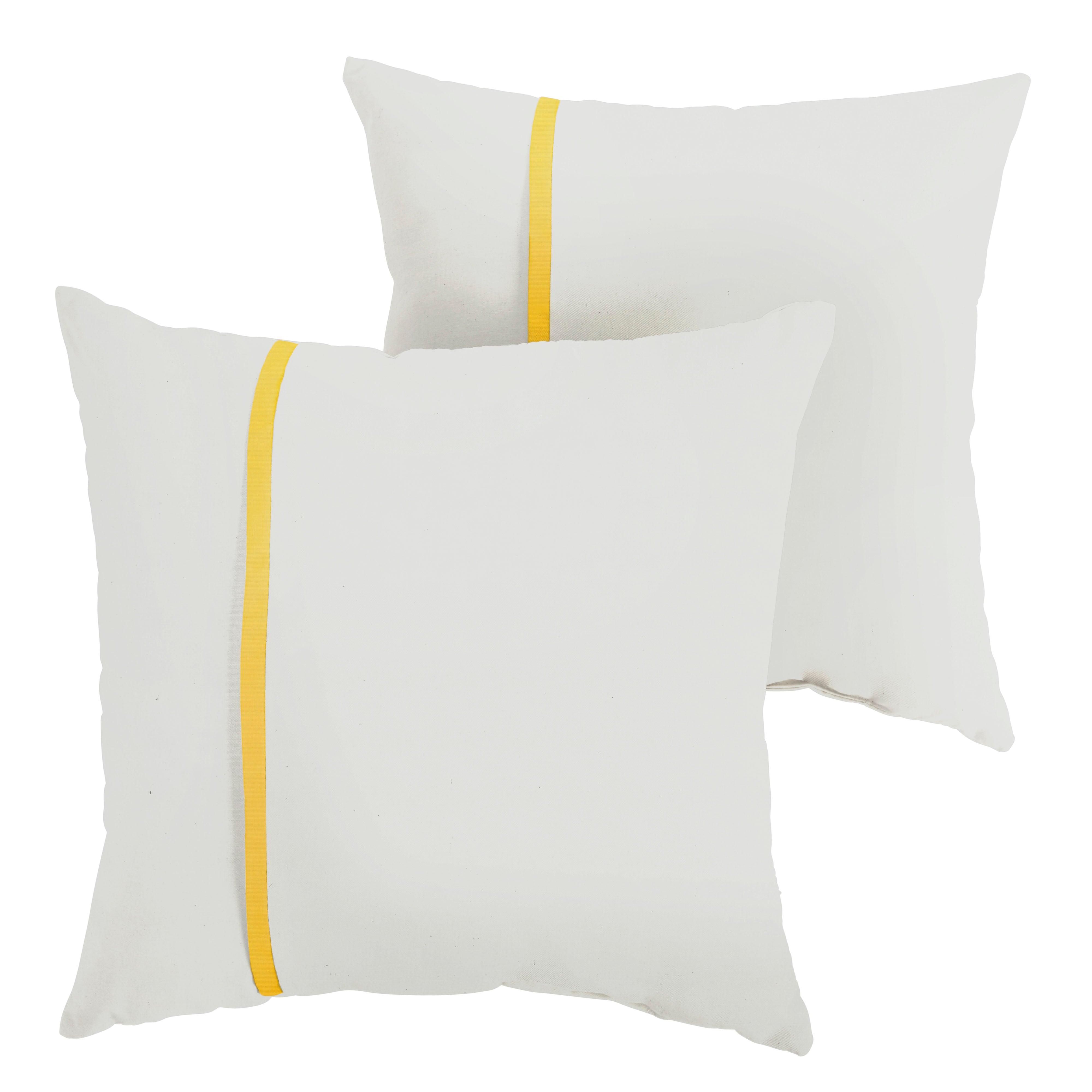 Sunbrella Pillow with Petite Flange (Set of 2) - Sorra Home