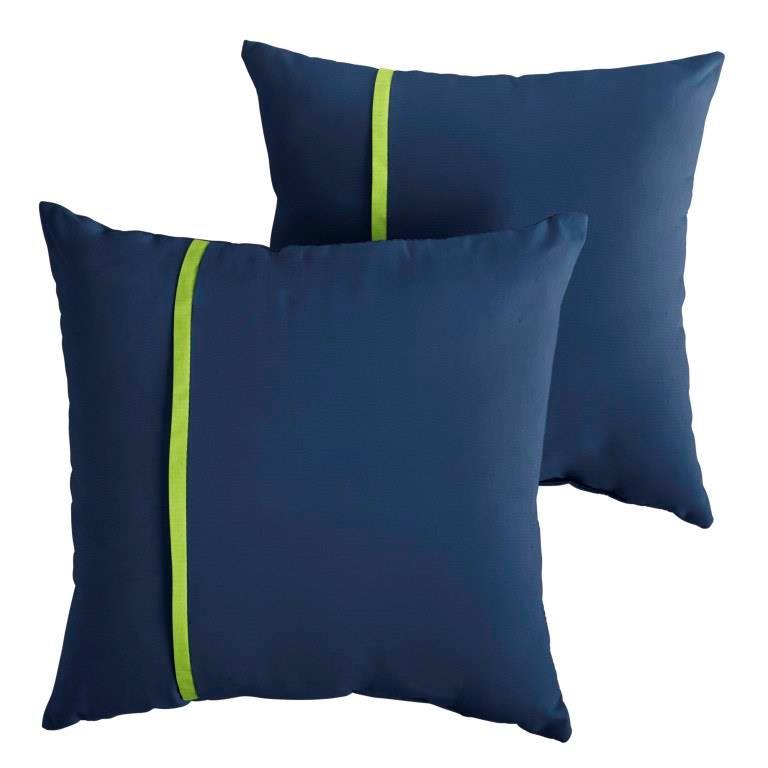 Sunbrella Pillow with Petite Flange (Set of 2) - Sorra Home