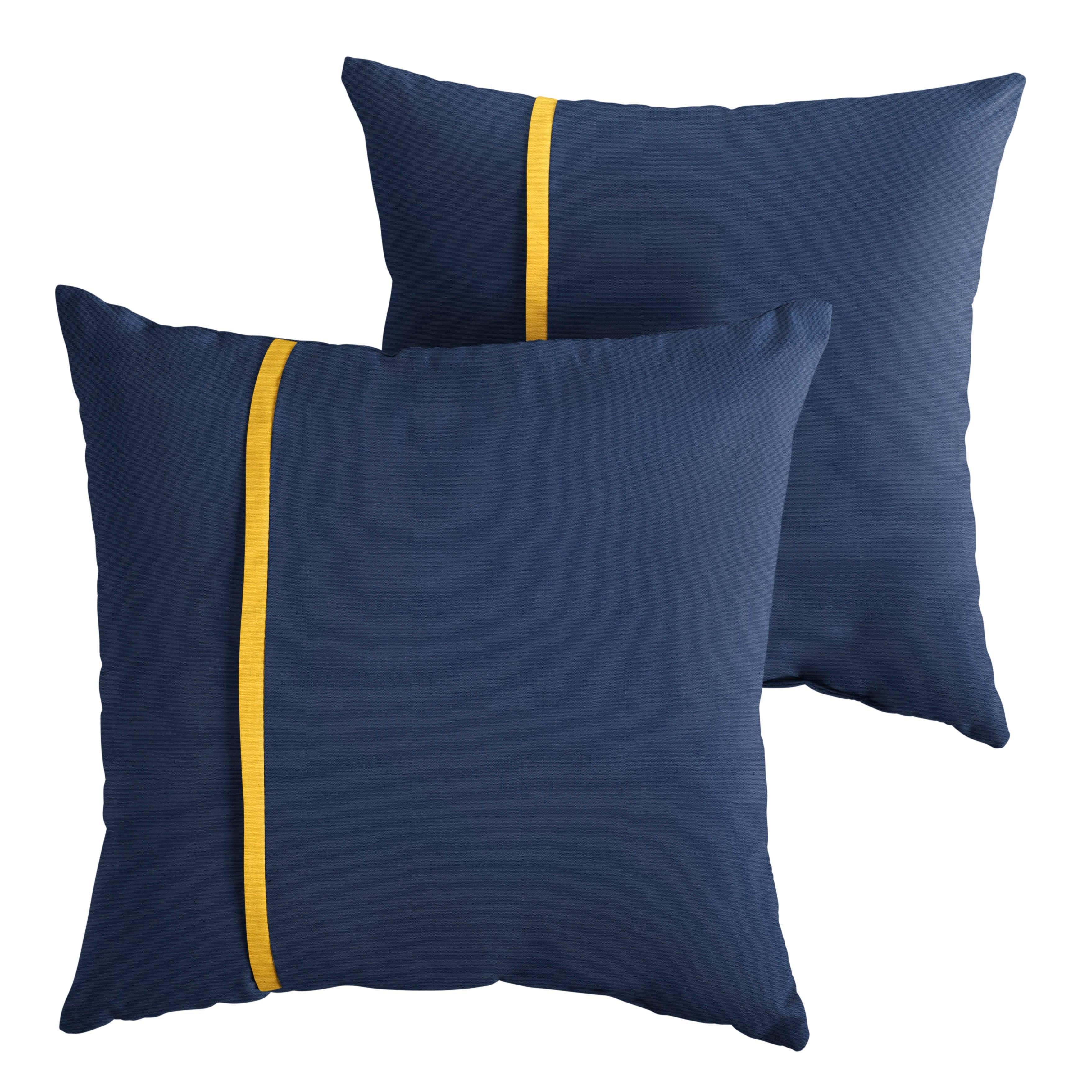 Sunbrella Pillow with Petite Flange (Set of 2) - Sorra Home