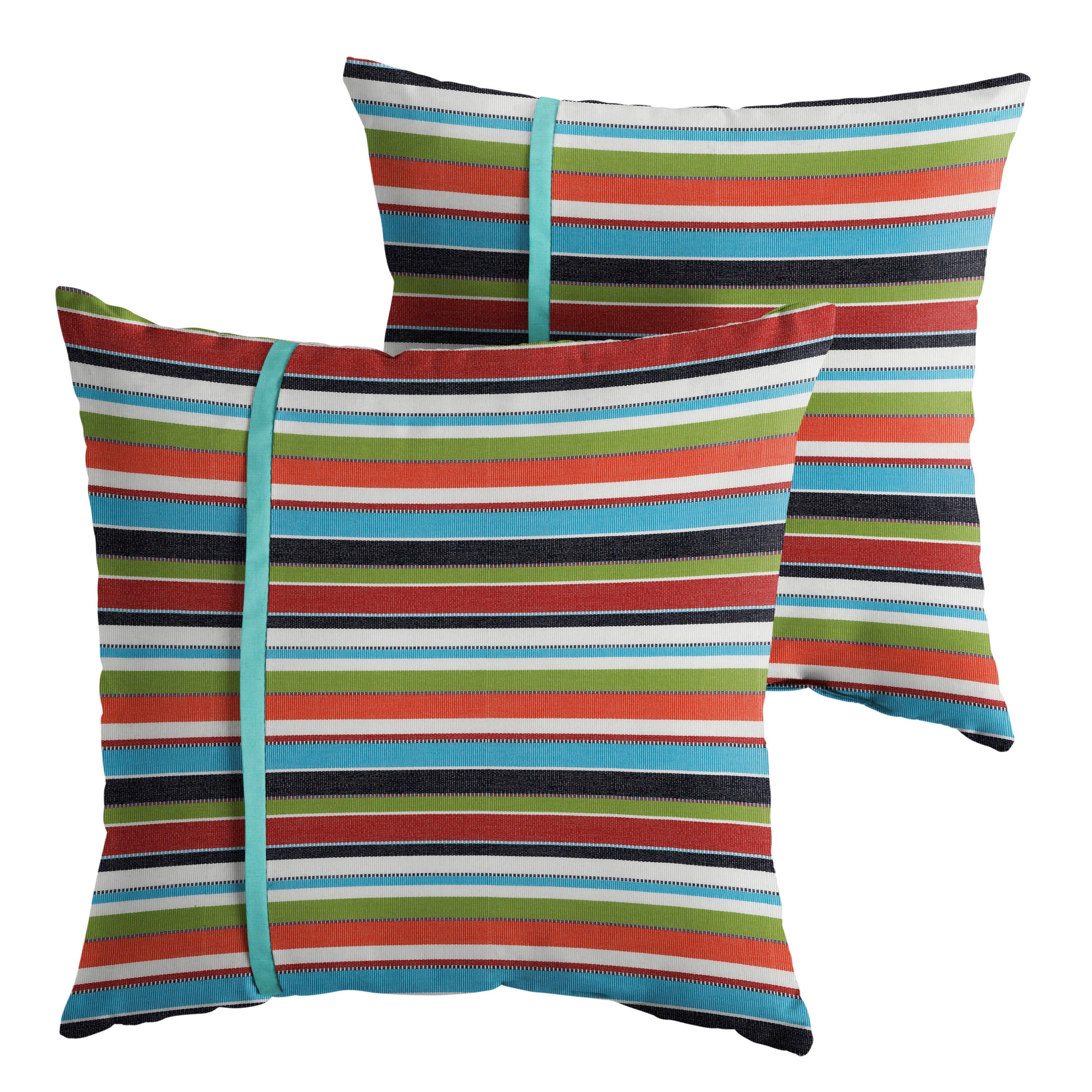 Sunbrella Pillow with Petite Flange (Set of 2) - Sorra Home