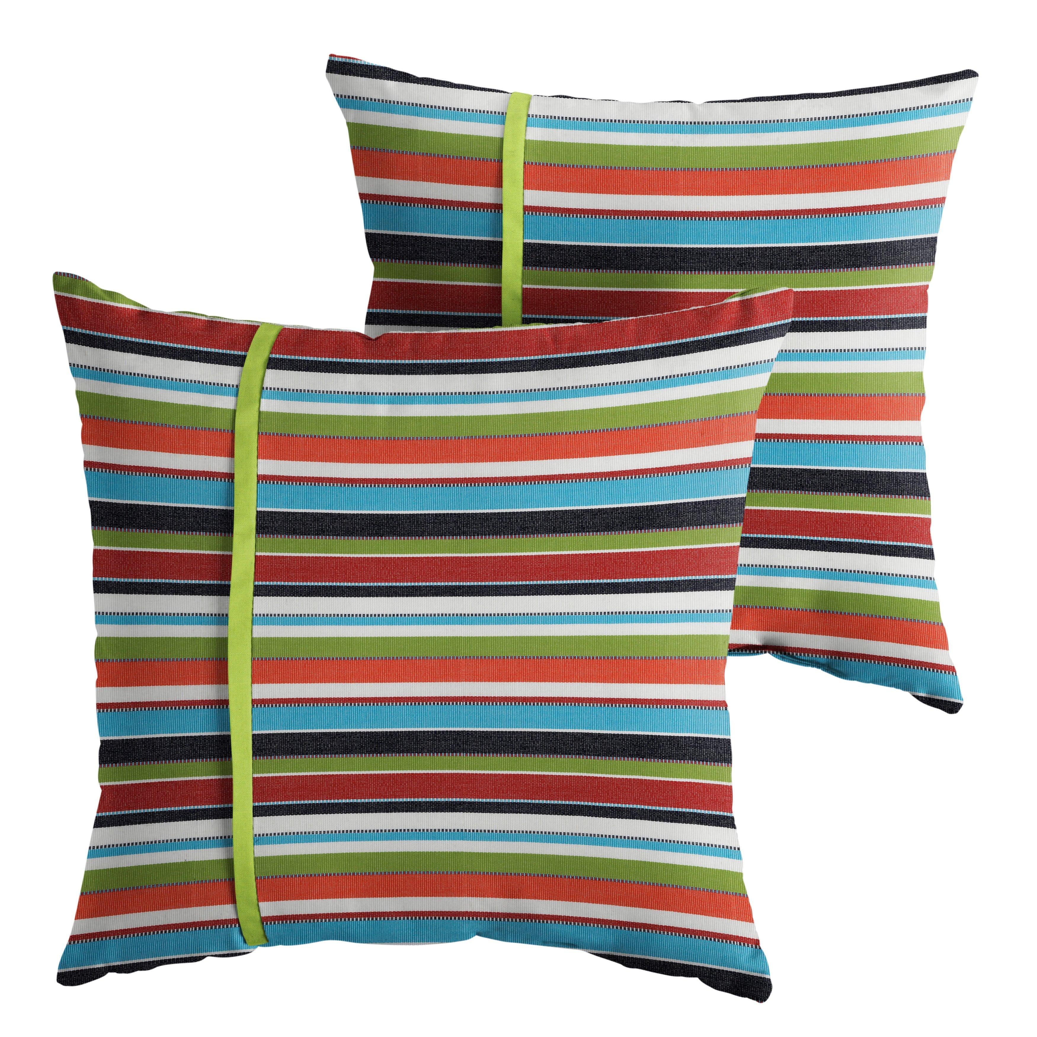 Sunbrella Pillow with Petite Flange (Set of 2) - Sorra Home