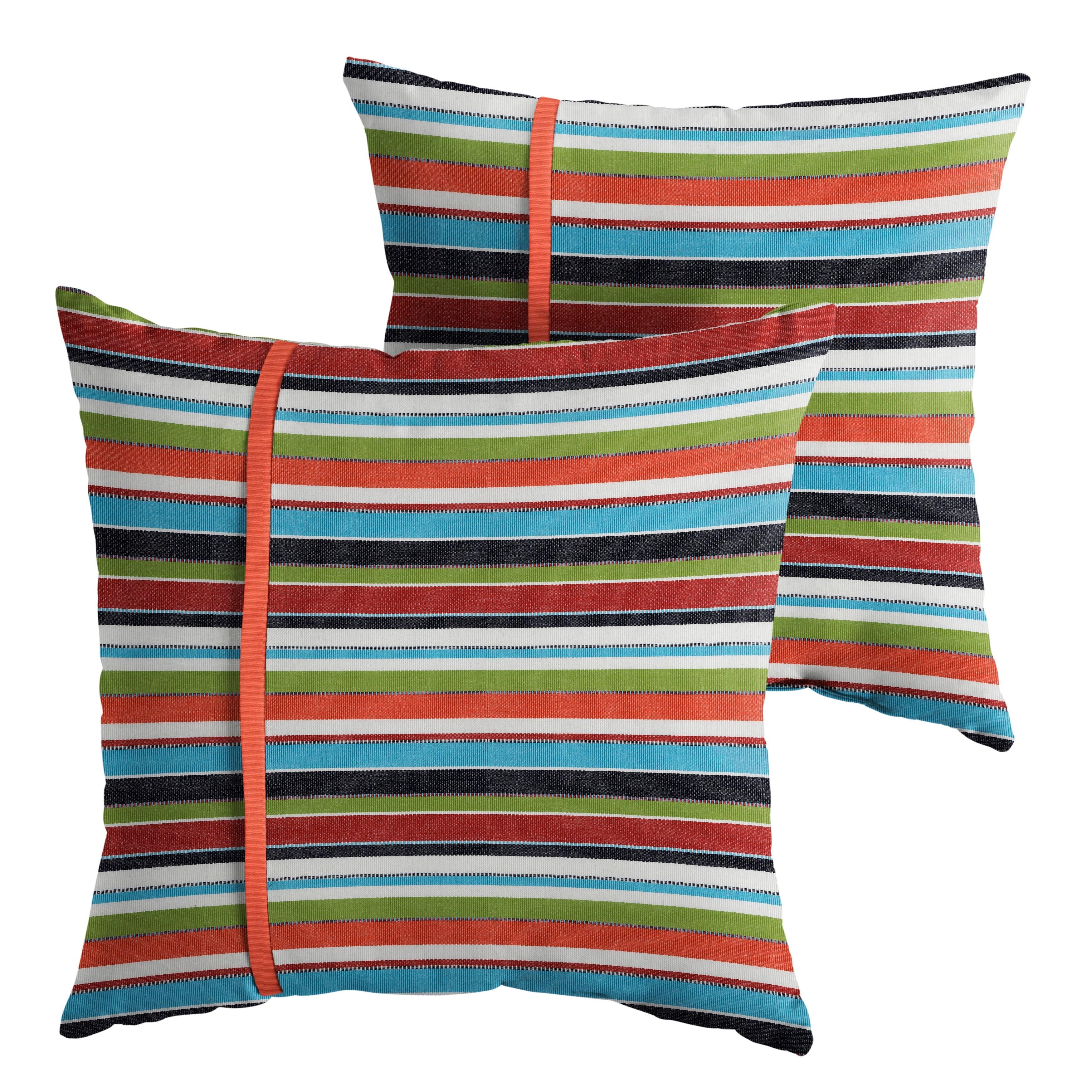 Sunbrella Pillow with Petite Flange (Set of 2) - Sorra Home