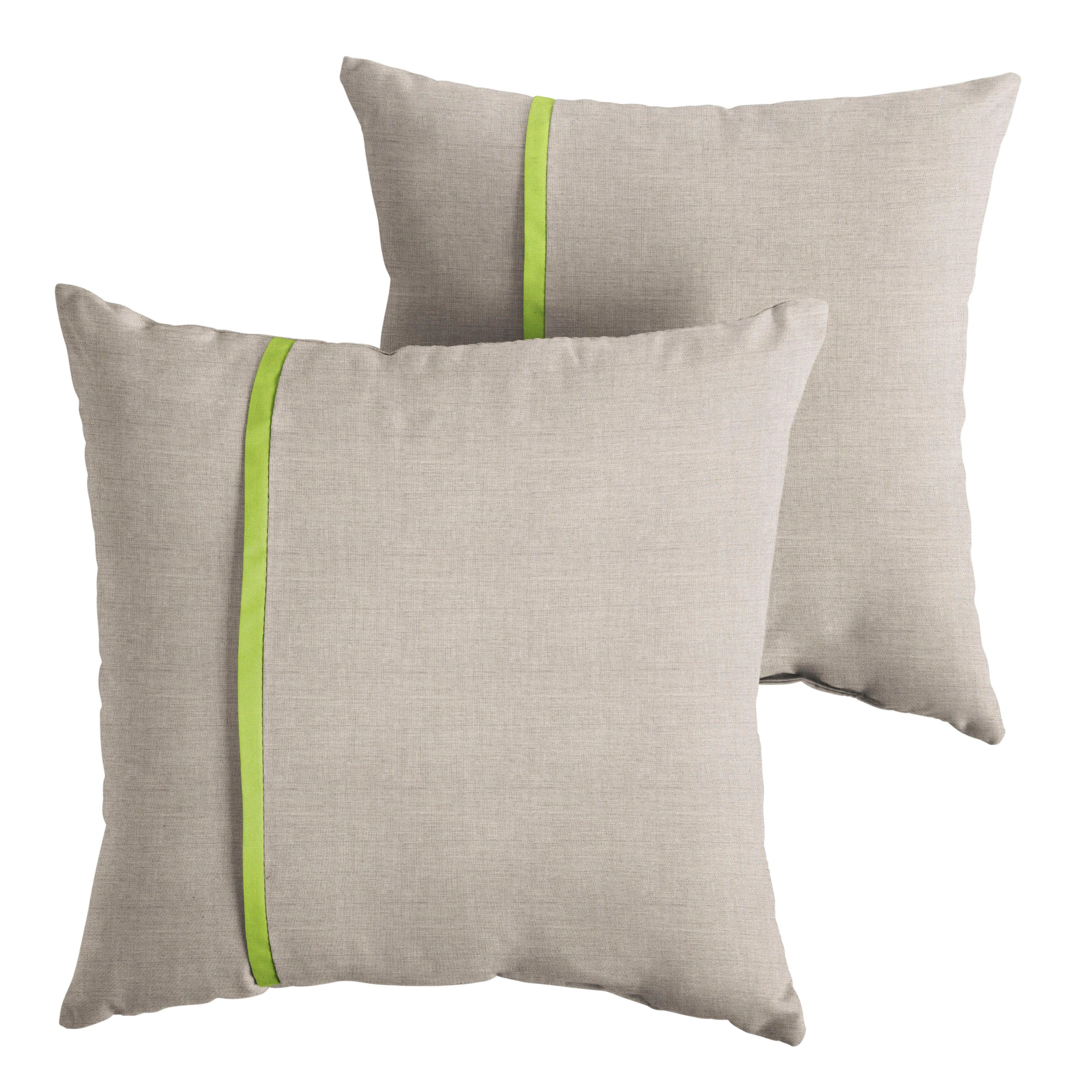 Sunbrella Pillow with Petite Flange (Set of 2) - Sorra Home