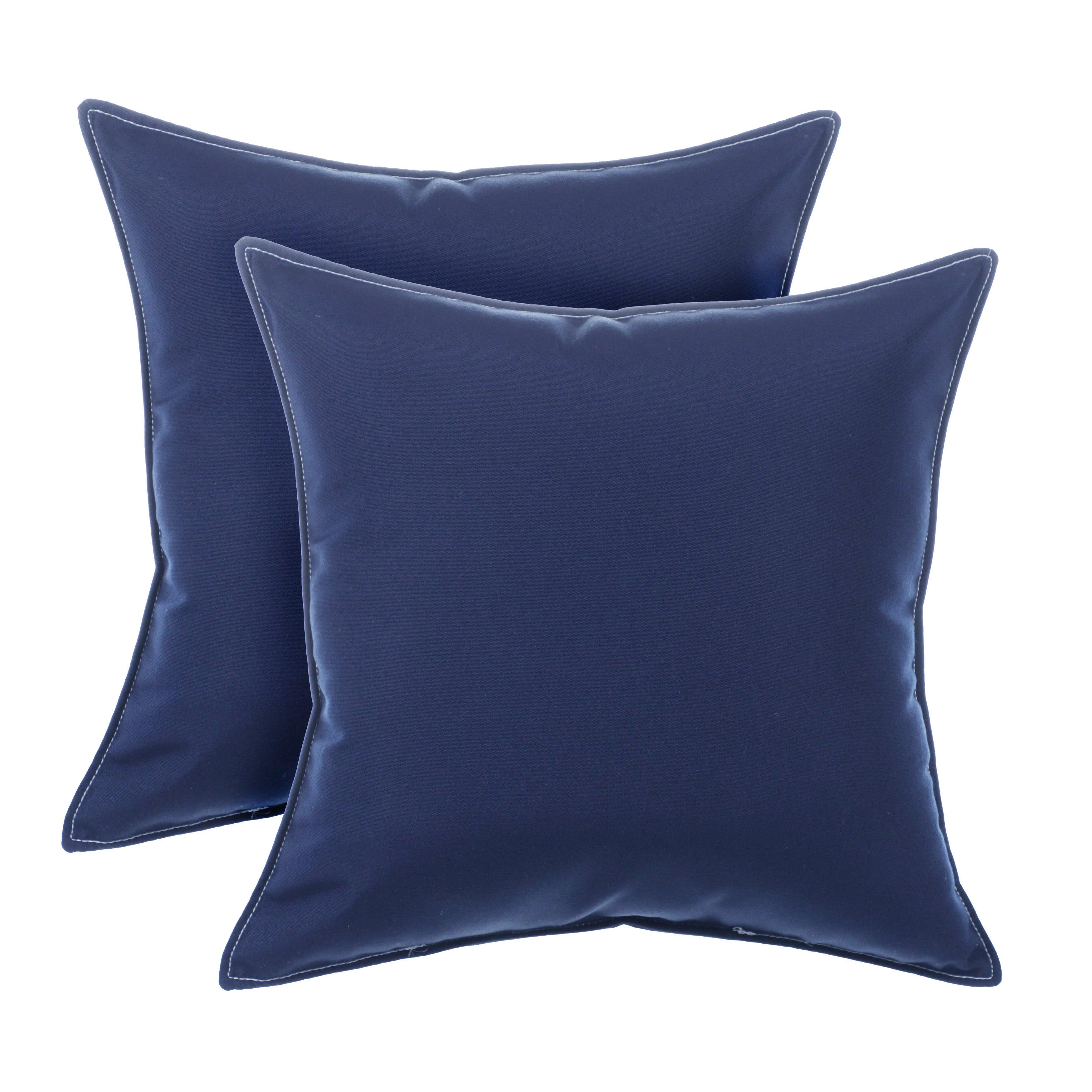 Sunbrella Square Top Stitch Pillow (Set of 2) - Sorra Home