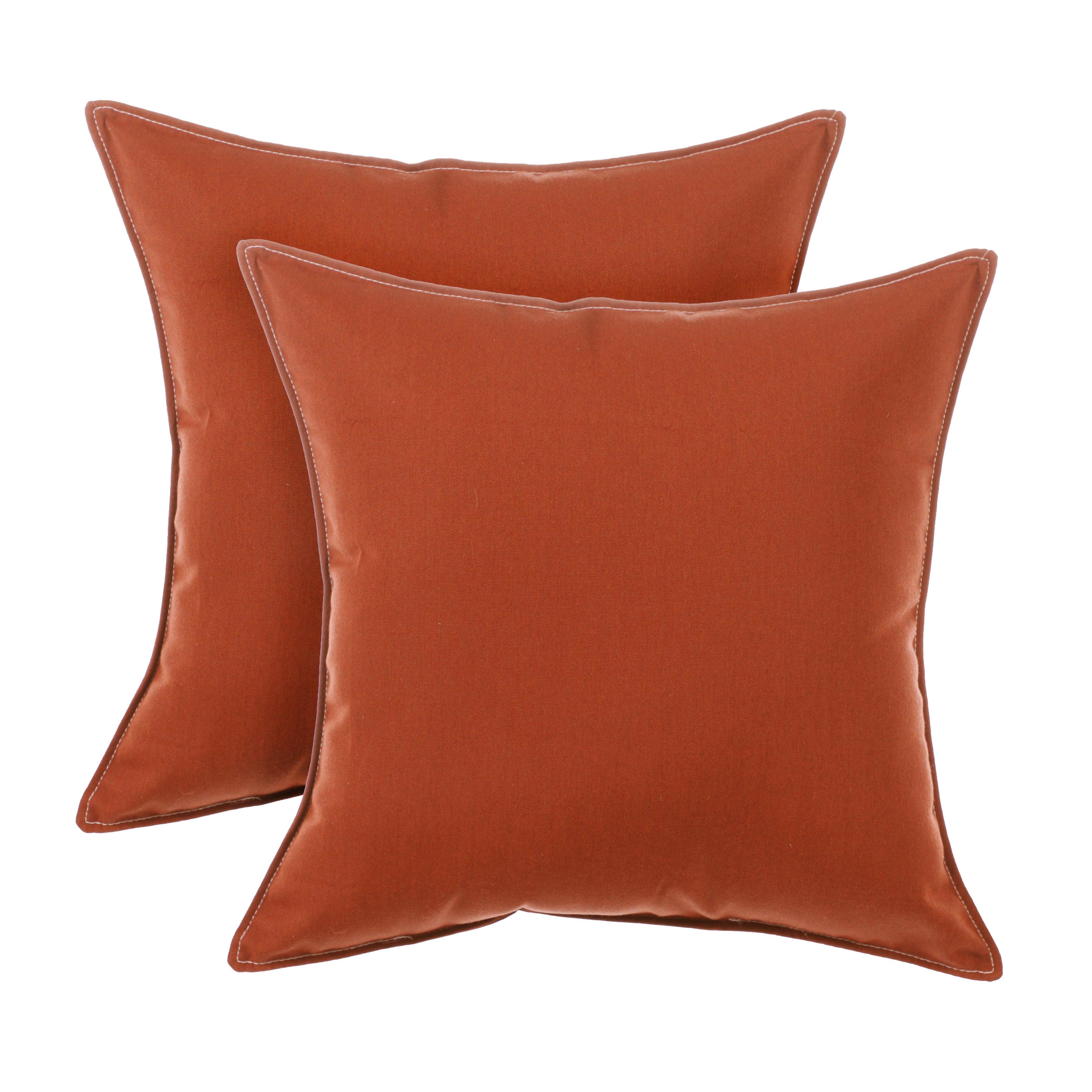 Sunbrella Square Top Stitch Pillow (Set of 2) - Sorra Home
