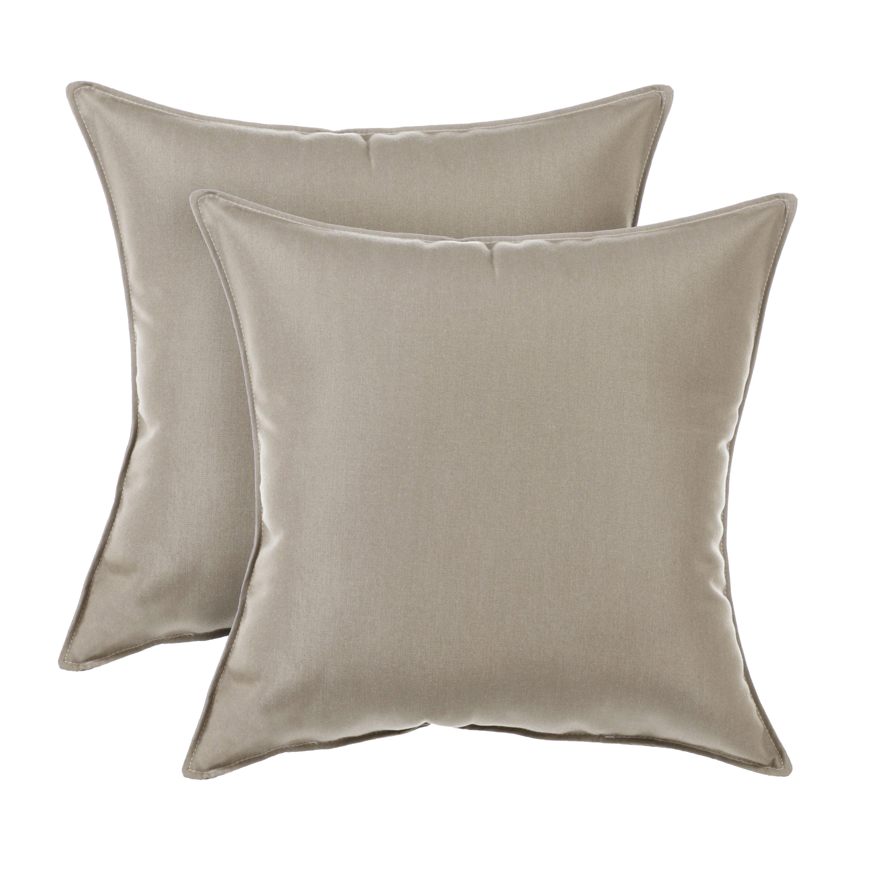 Sunbrella Square Top Stitch Pillow (Set of 2) - Sorra Home