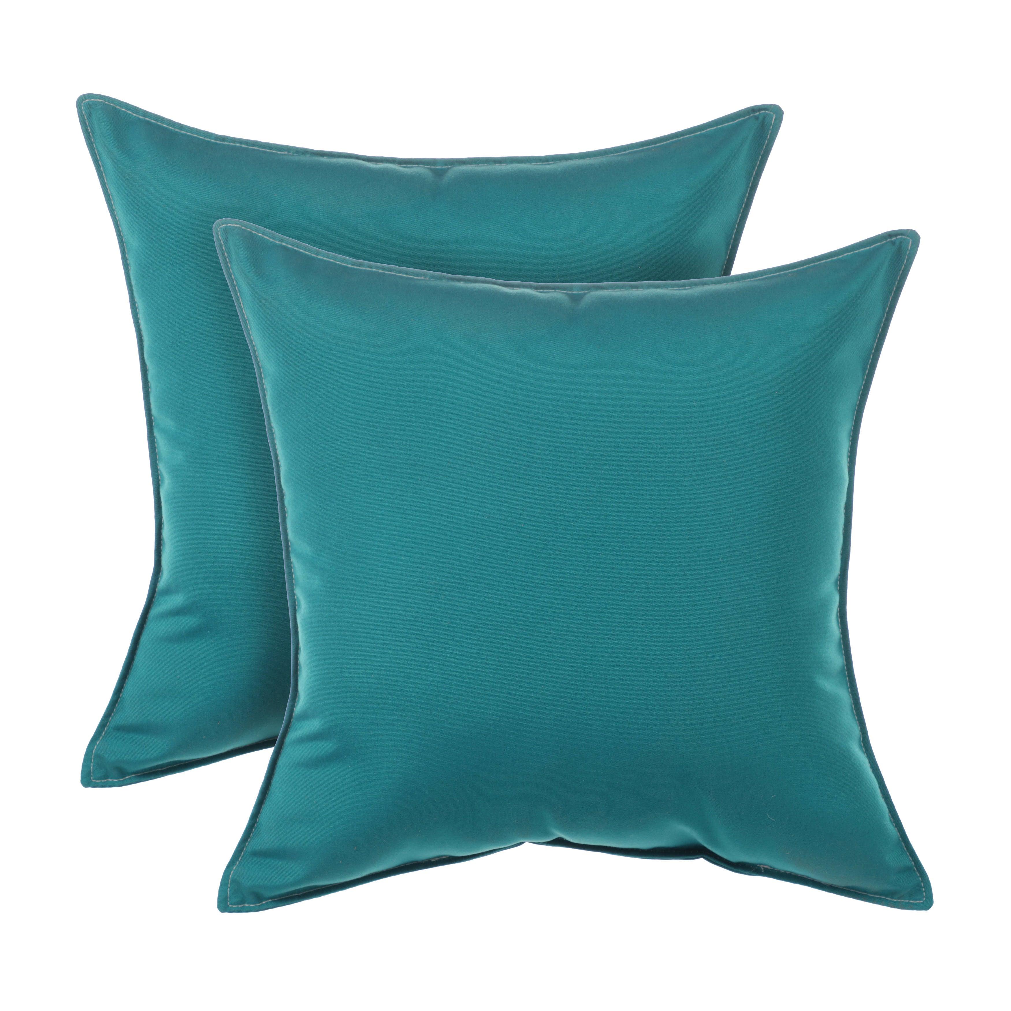 Sunbrella Square Top Stitch Pillow (Set of 2) - Sorra Home