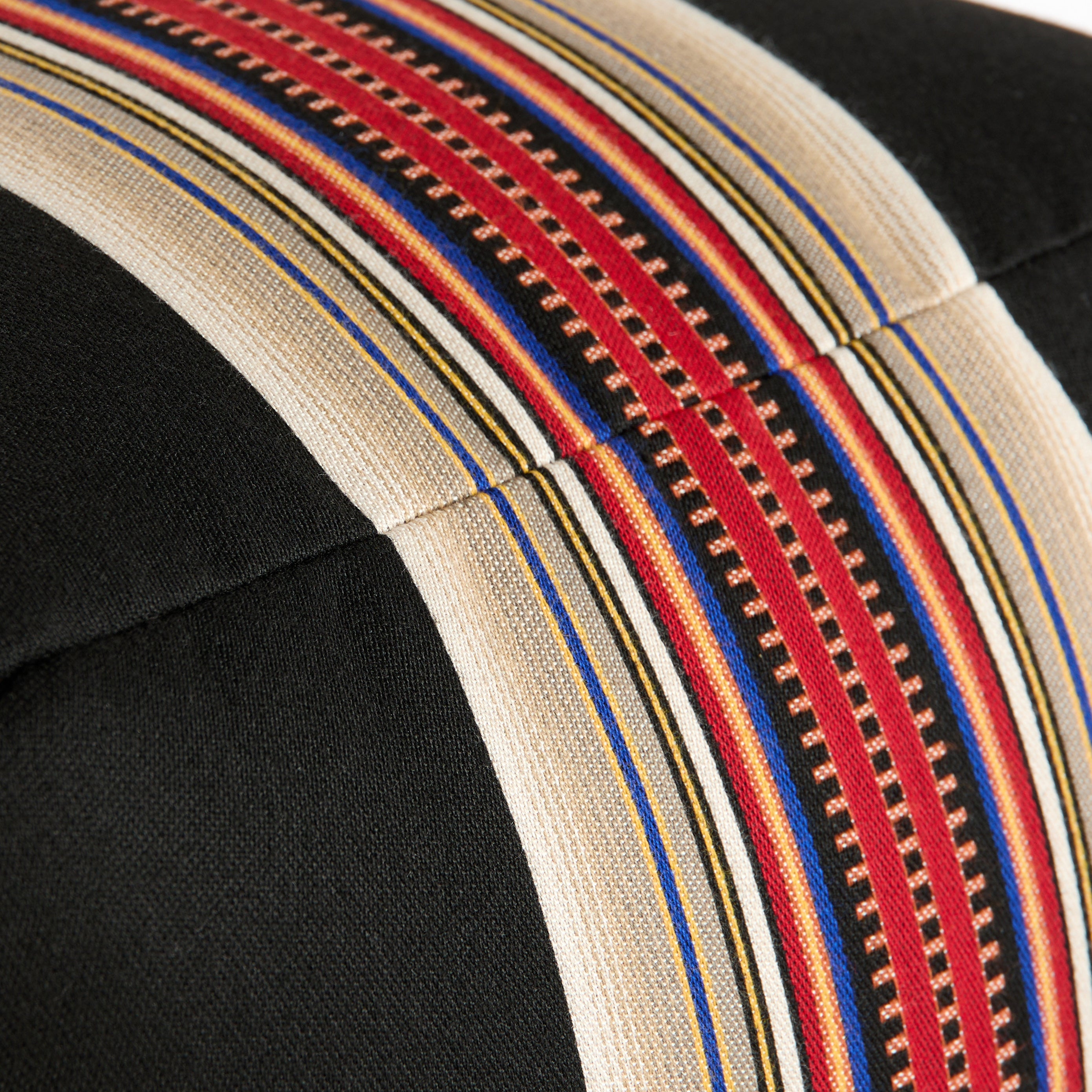 Sunbrella Pendleton Square Outdoor Bean Pouf - Acadia Park Blackwoods