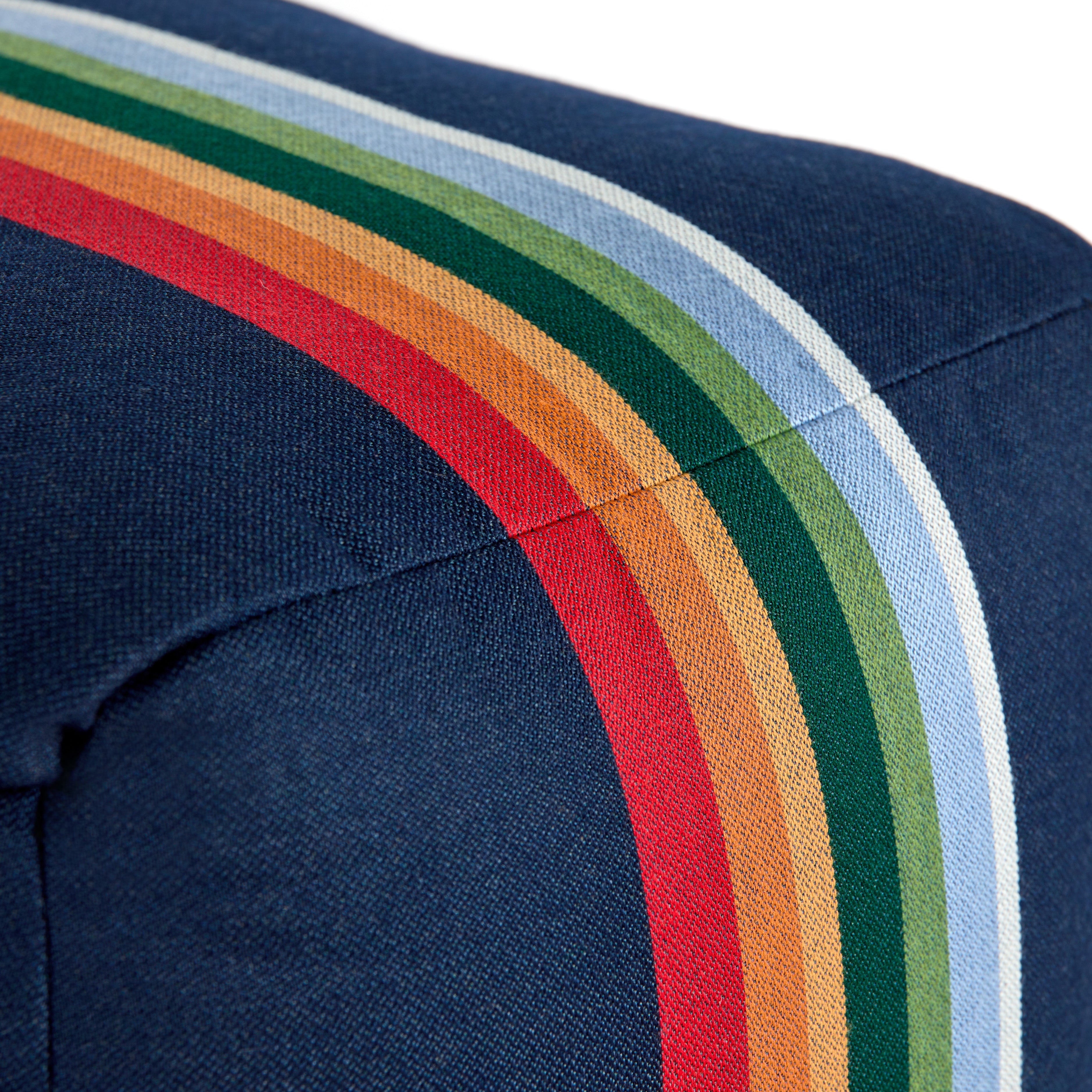 Sunbrella Pendleton Square Outdoor Bean Pouf - Crater Lake Surf