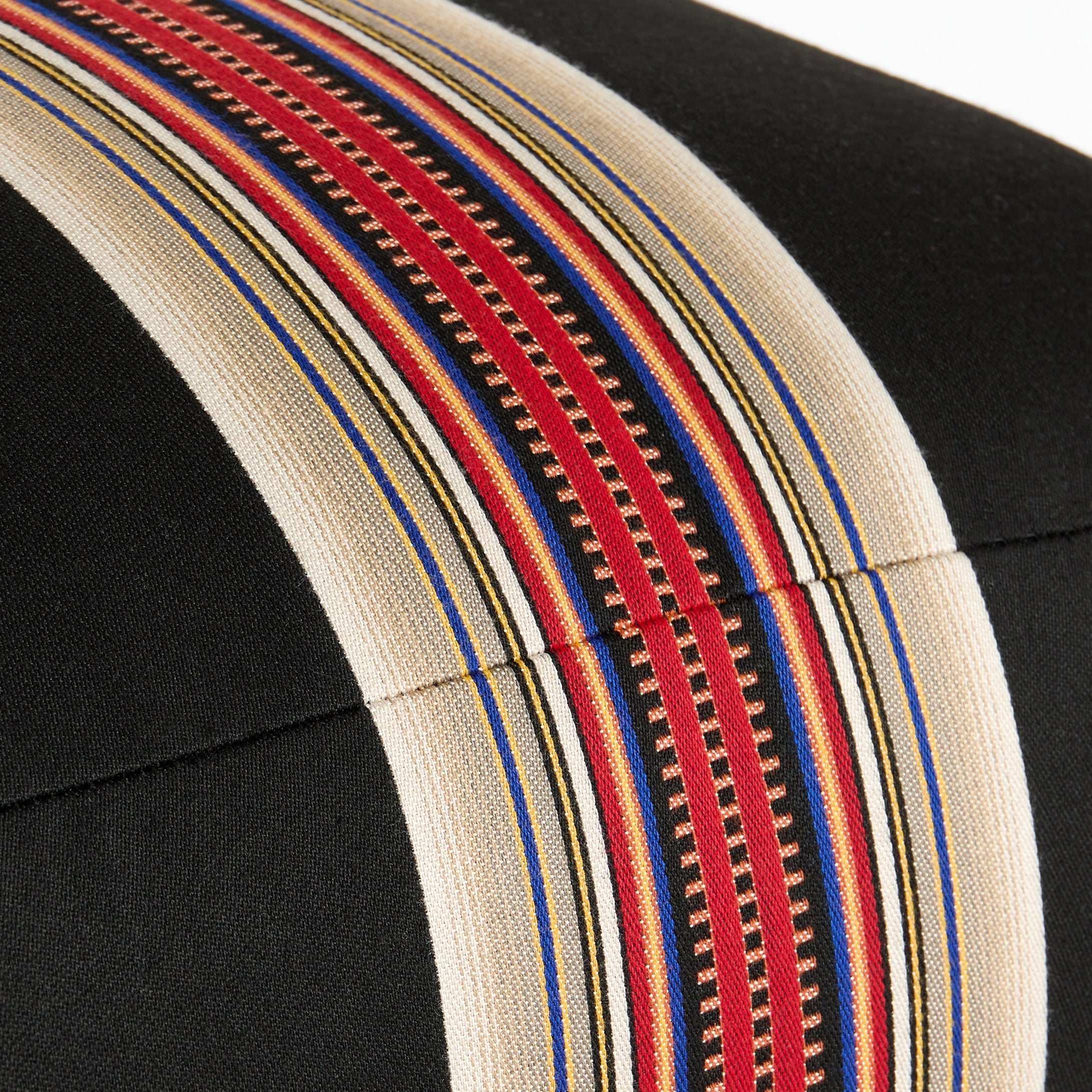 Sunbrella Pendleton 26 in Square Outdoor Bean Pouf - Acadia Park Blackwoods