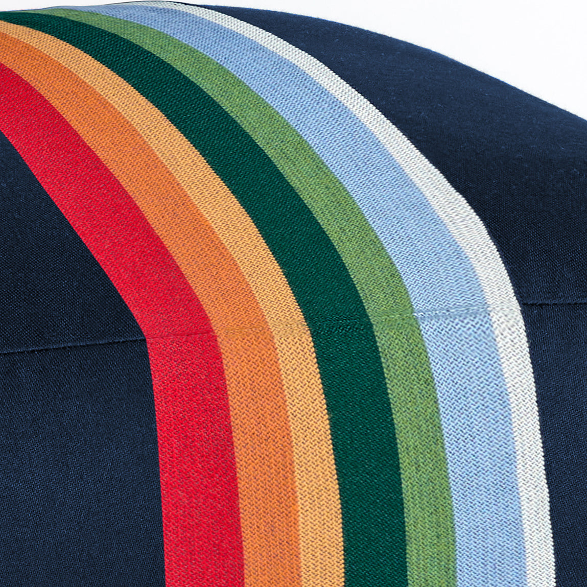 Sunbrella Pendleton 26 in Square Outdoor Bean Pouf - Crater Lake Surf
