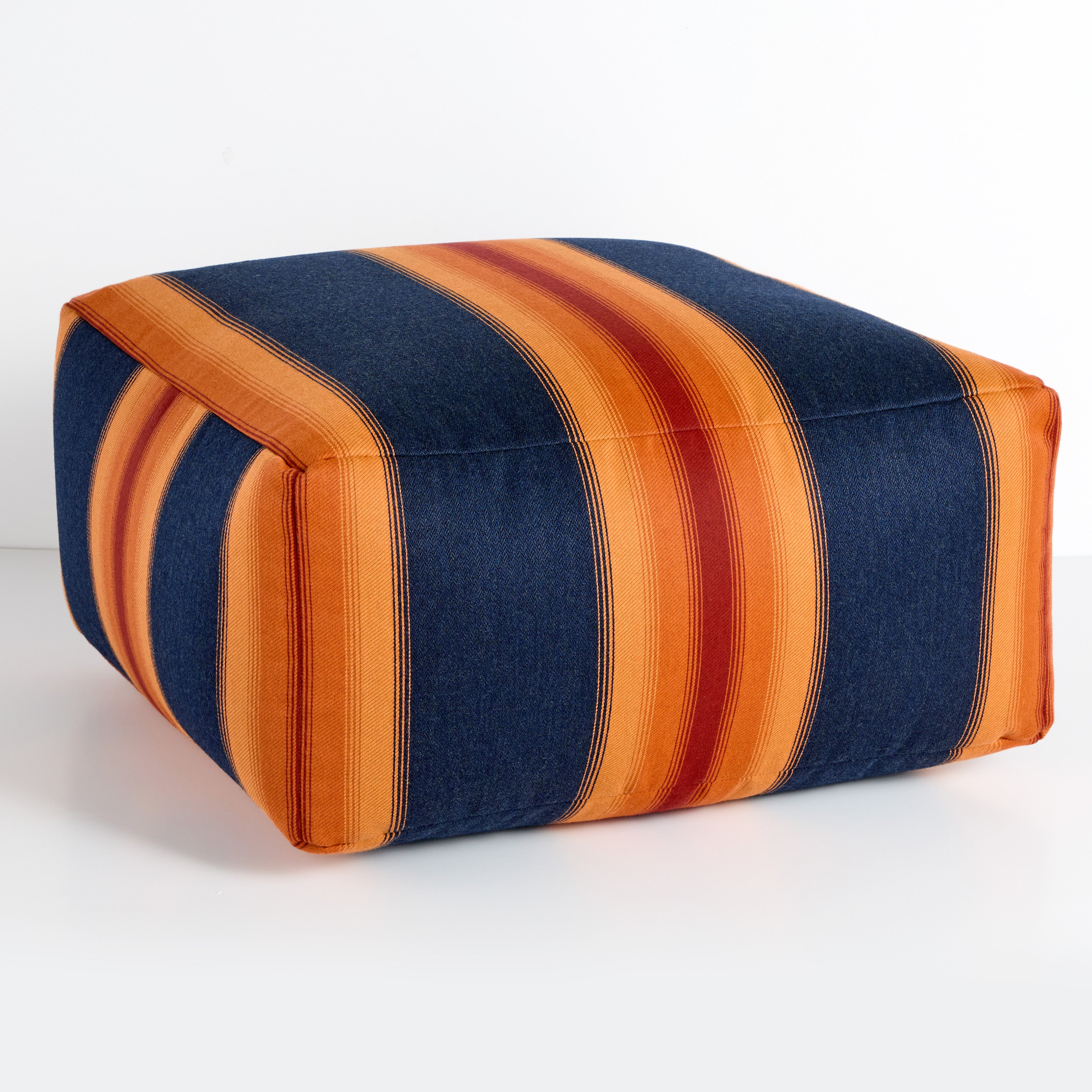 Sunbrella Pendleton 26 in Square Outdoor Bean Pouf - Grand Canyon Sunset