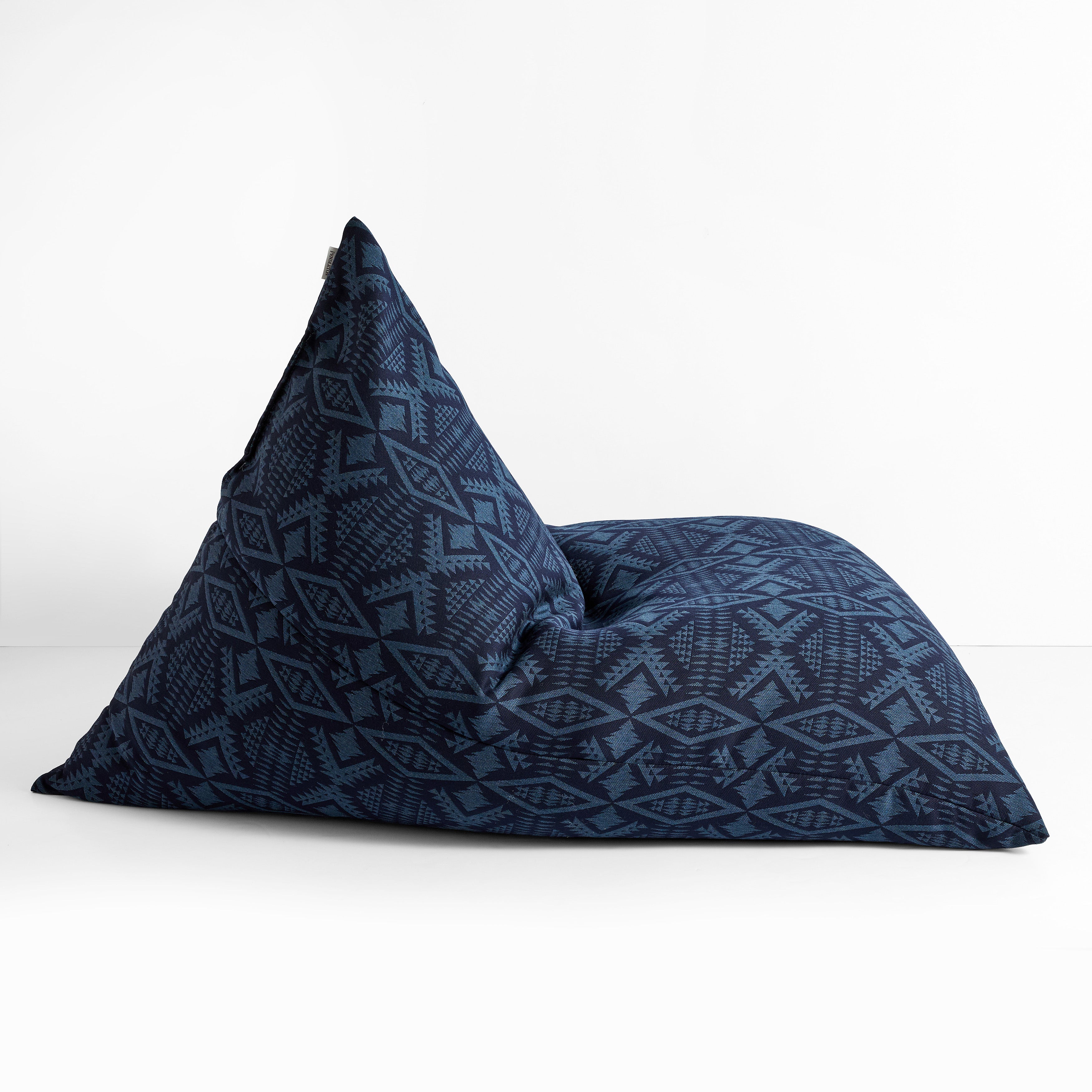 Sunbrella Pendleton Rectangle Outdoor Bean Lounger - Diamond River Midnight