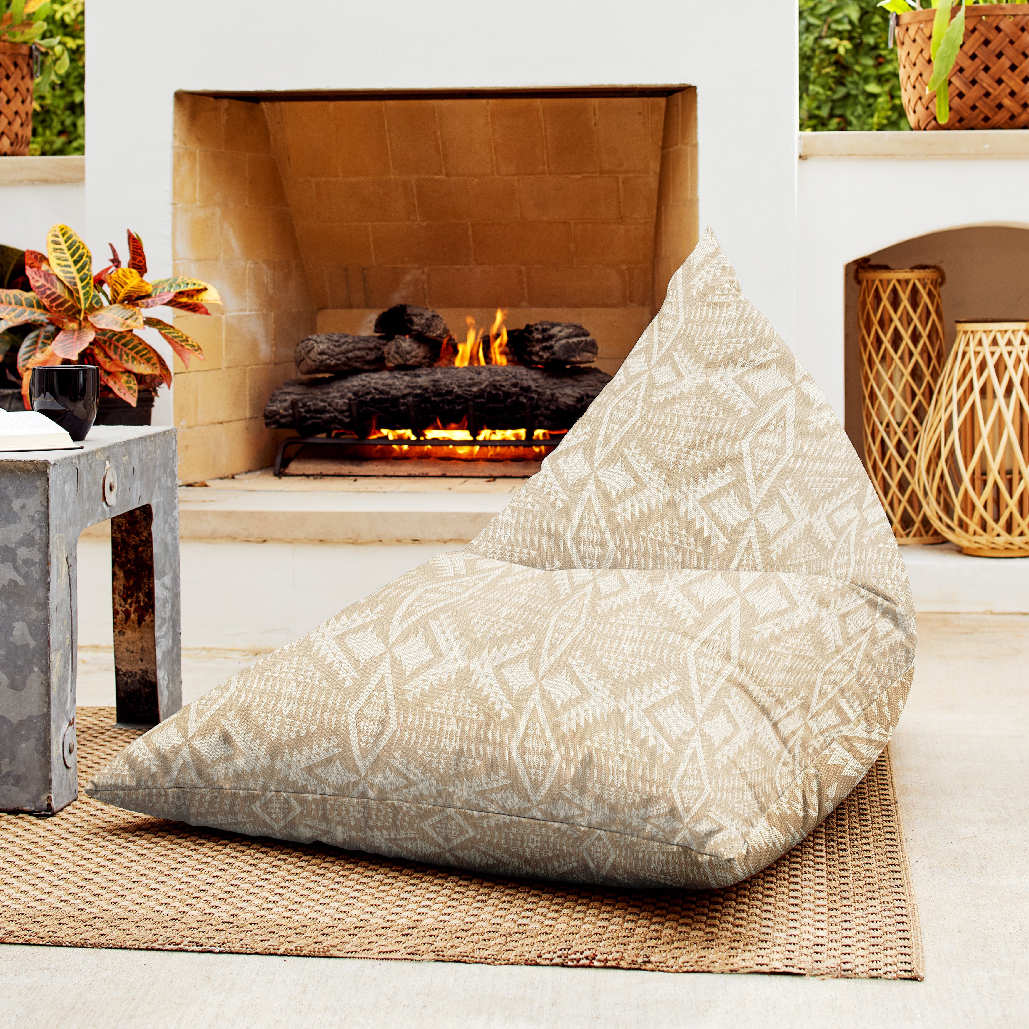 Sunbrella Pendleton Rectangle Outdoor Bean Lounger - Diamond River Sand